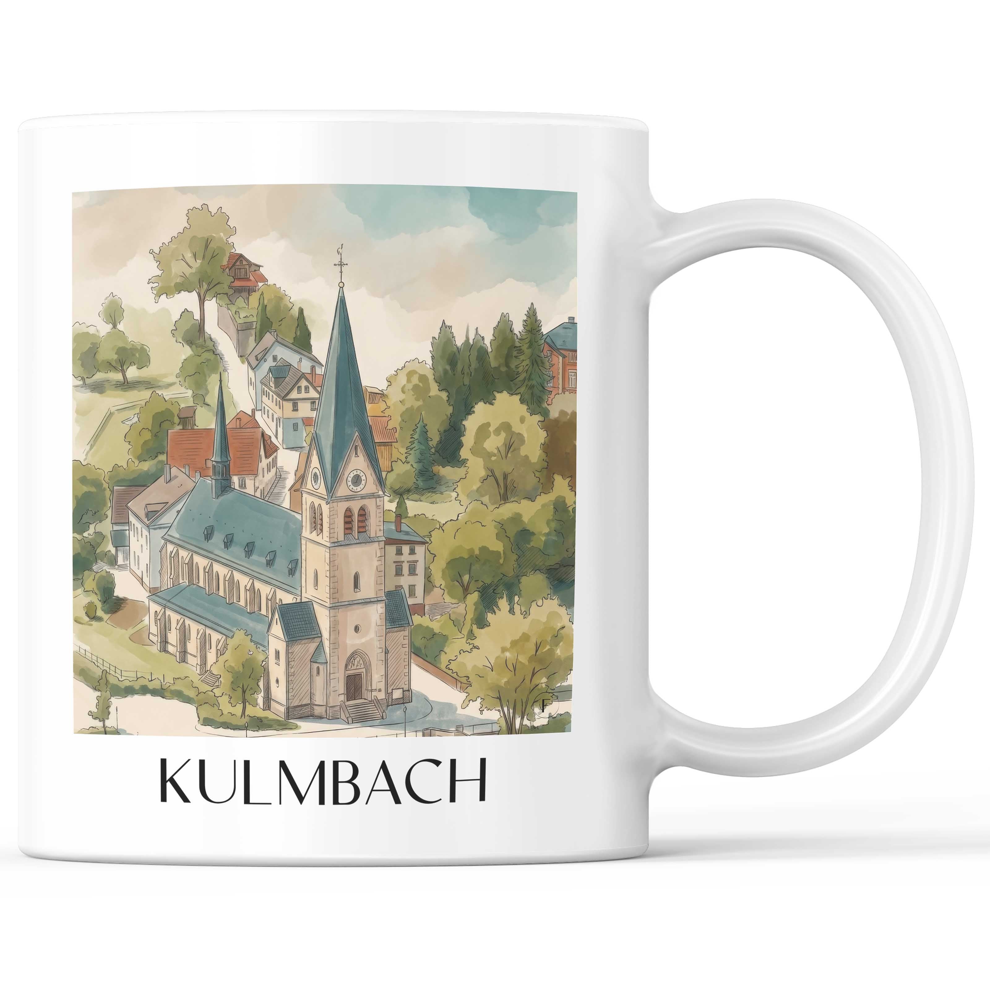 Kulmbach - Deutschland Becher - Kaffeetasse im Aquarell Stil - favplace
