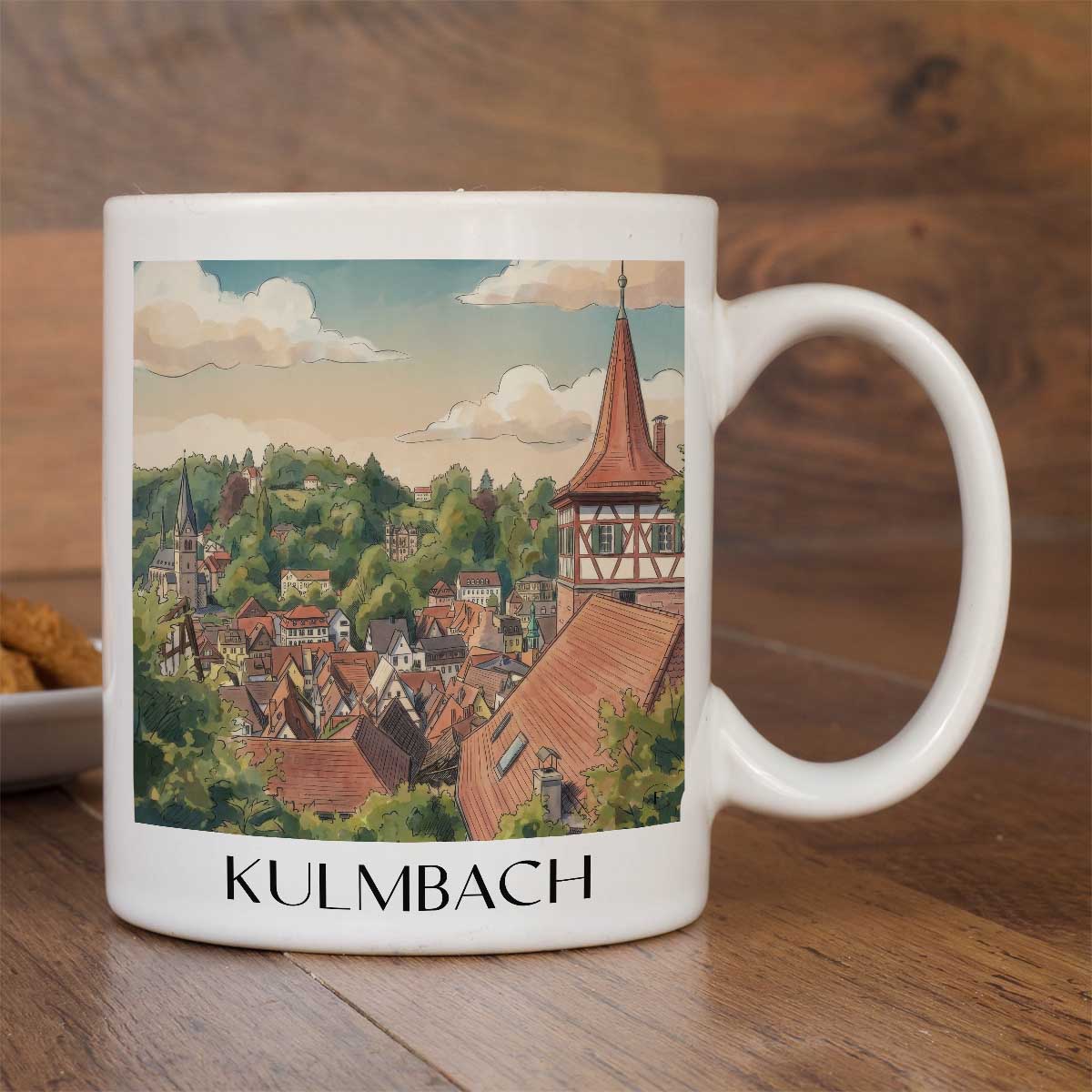 kulmbach-frankenwald-deutschland-kaffeebecher-aquarell