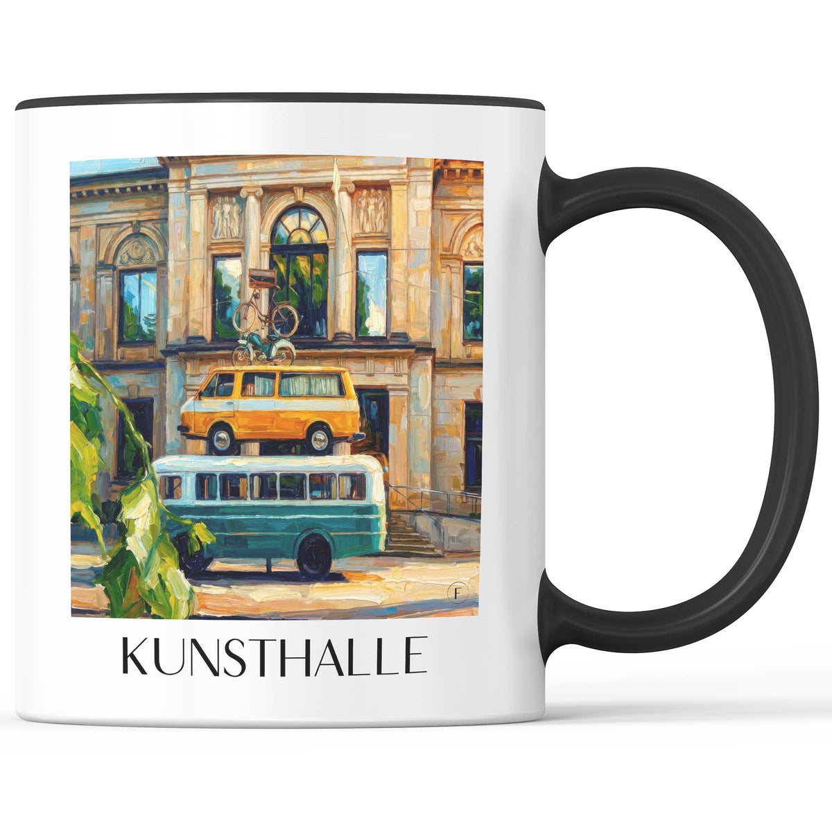 Kunsthalle Kaffeebecher - Bremen - Deutschland Becher - Kaffeetasse im Ölgemälde Stil - favplace