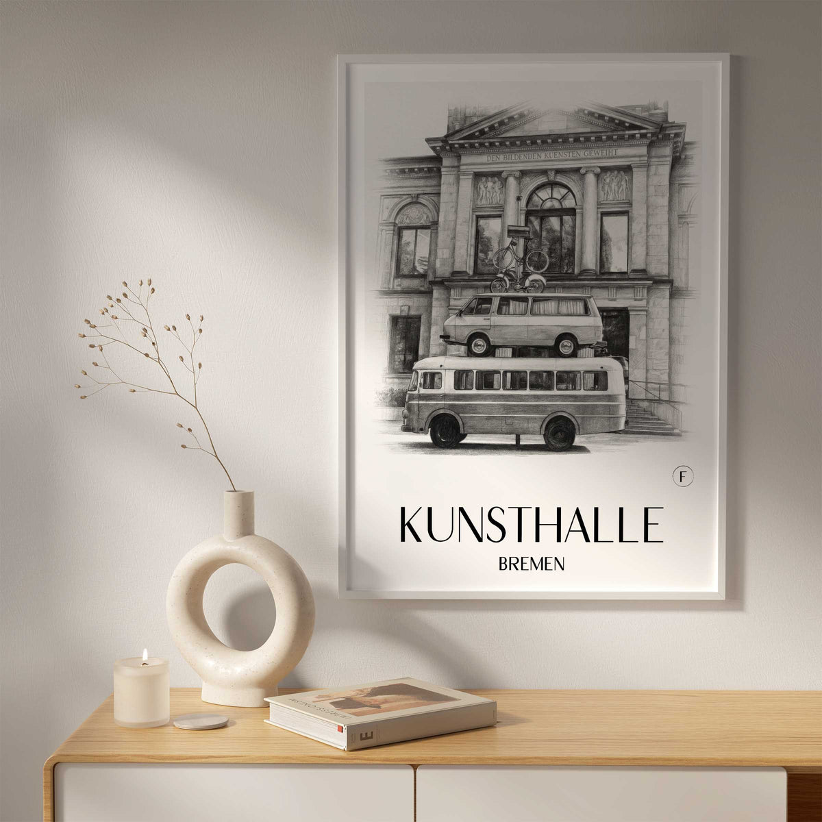 kunsthalle-bremen-deutschland-poster-bleistift-zeichnung-drawing