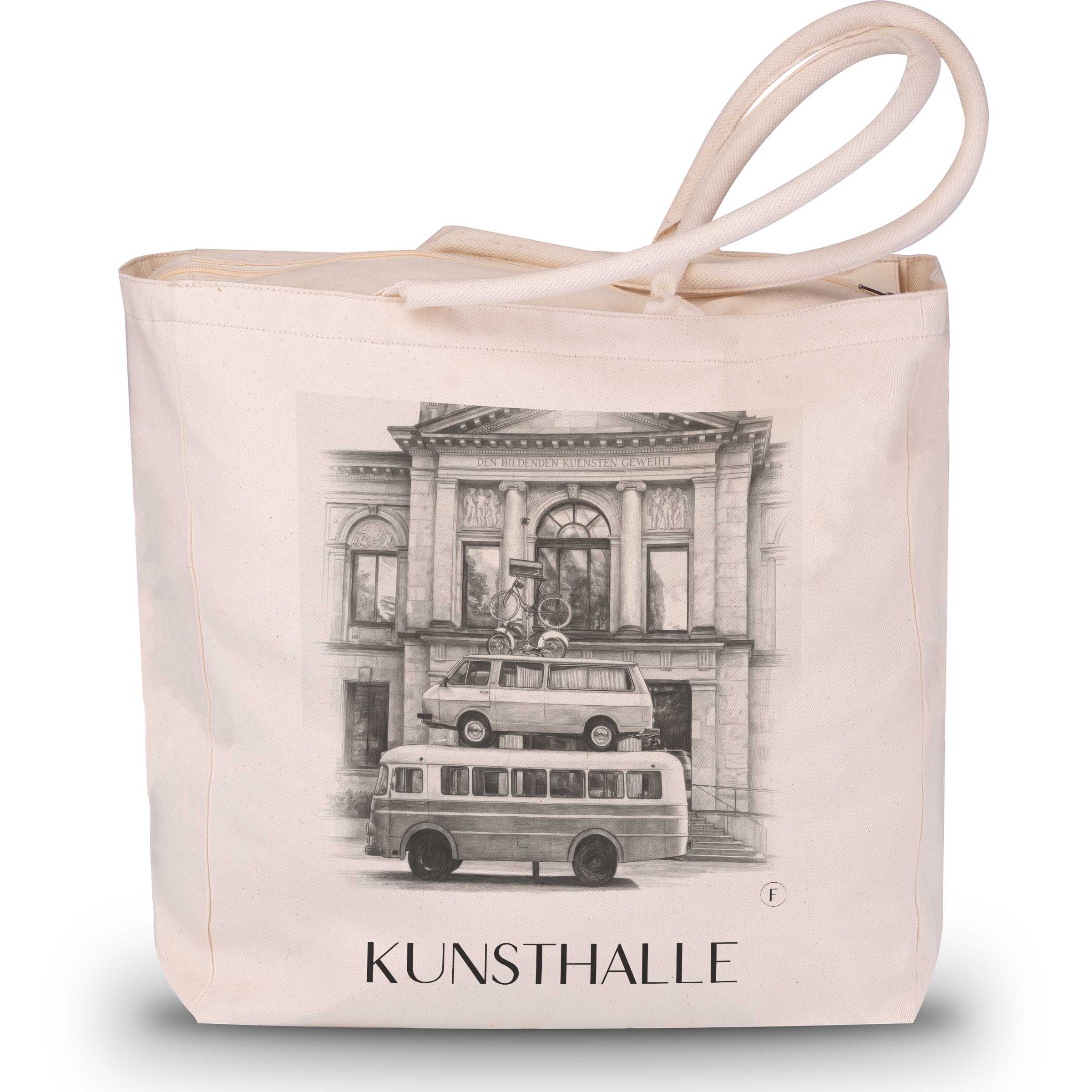 Kunsthalle Shopping Tasche - Bremen - Deutschland Tote Bag - Einkaufstasche im Zeichnung Stil