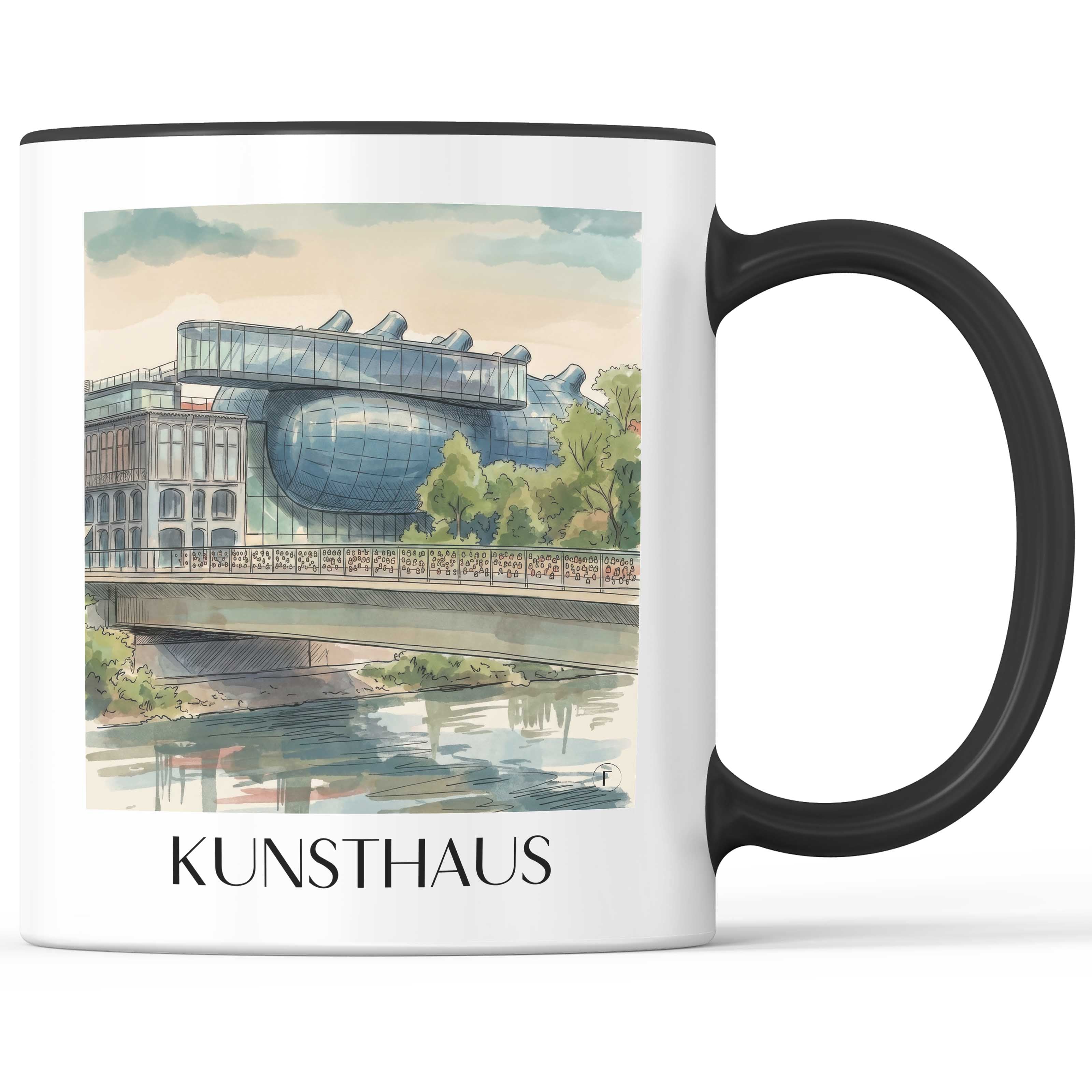 kunsthaus-graz-österreich-kaffeebecher-aquarell