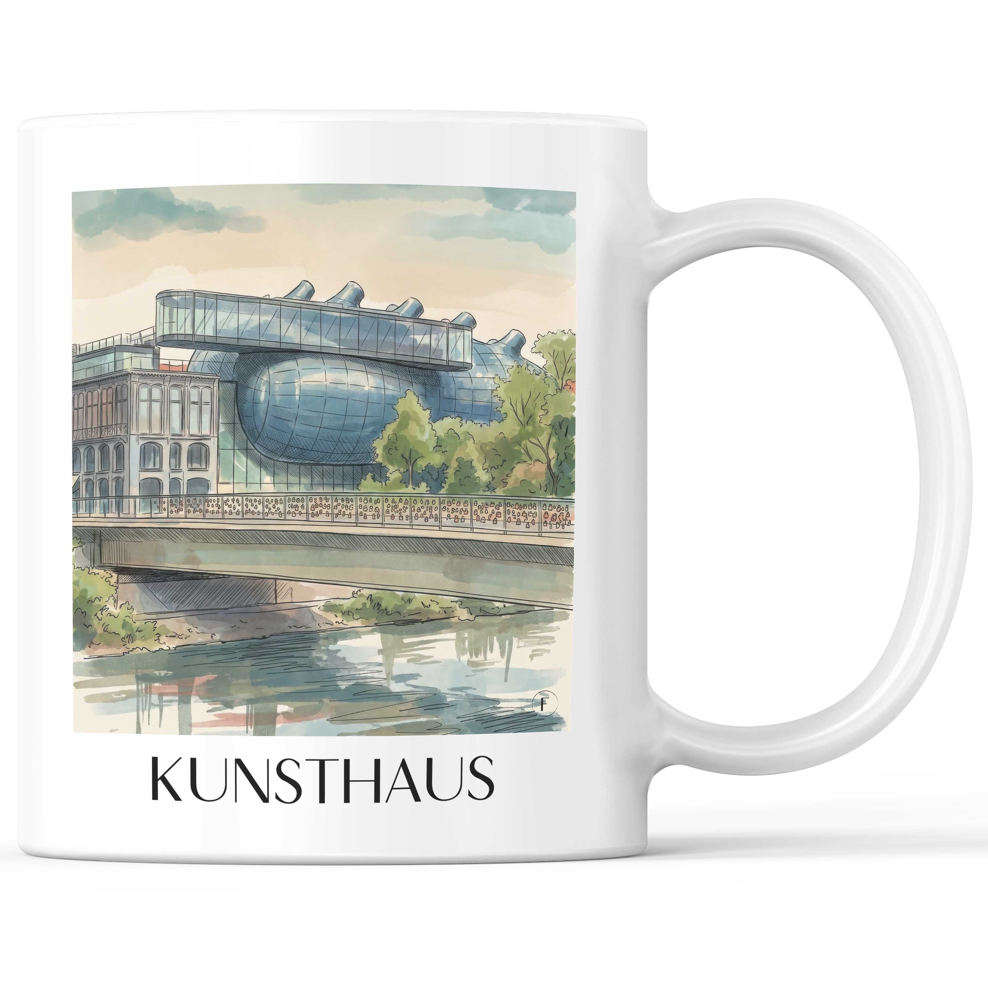 kunsthaus-graz-österreich-kaffeebecher-aquarell