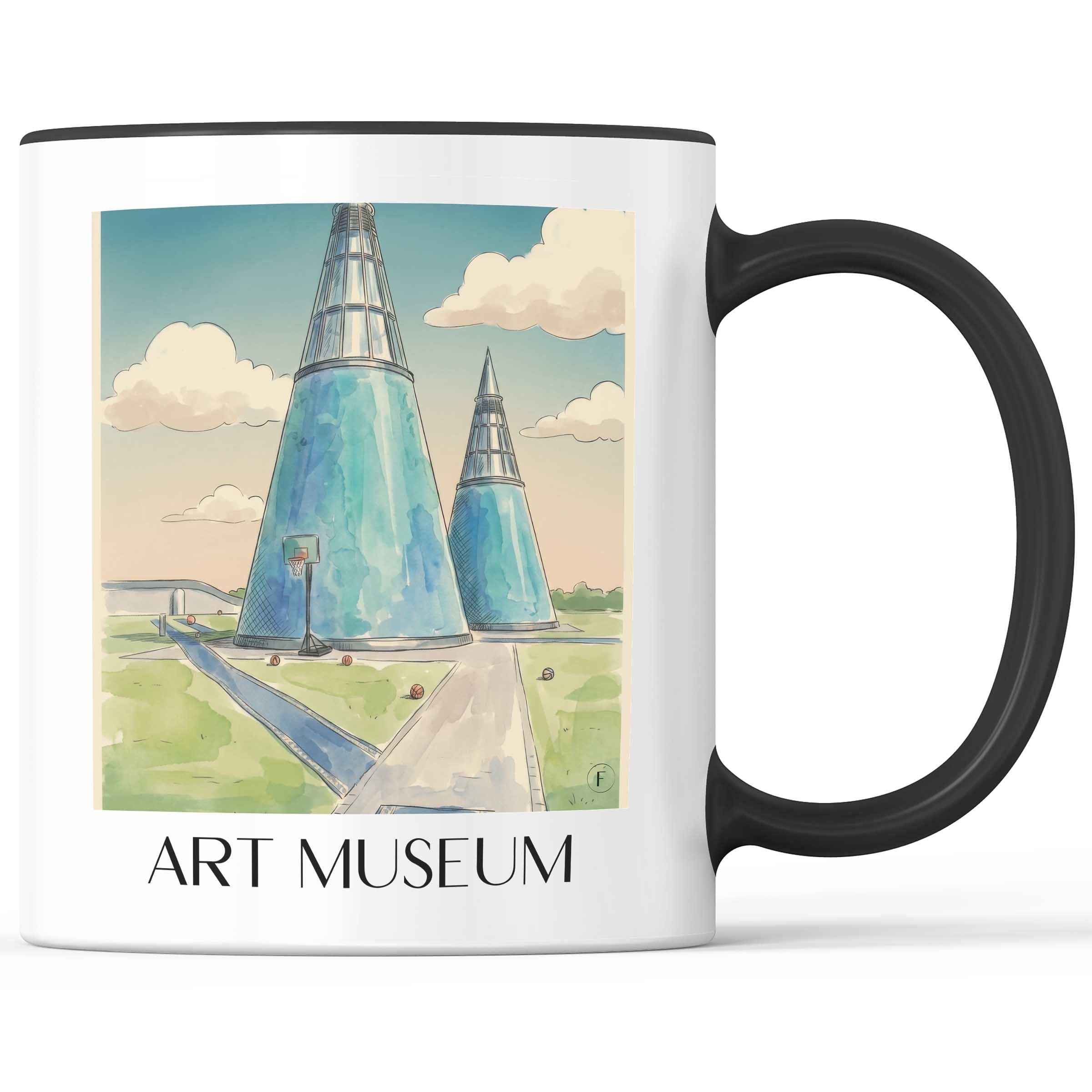 Kunstmuseum Kaffeebecher - Bonn - Deutschland Becher - Kaffeetasse im Aquarell Stil - favplace
