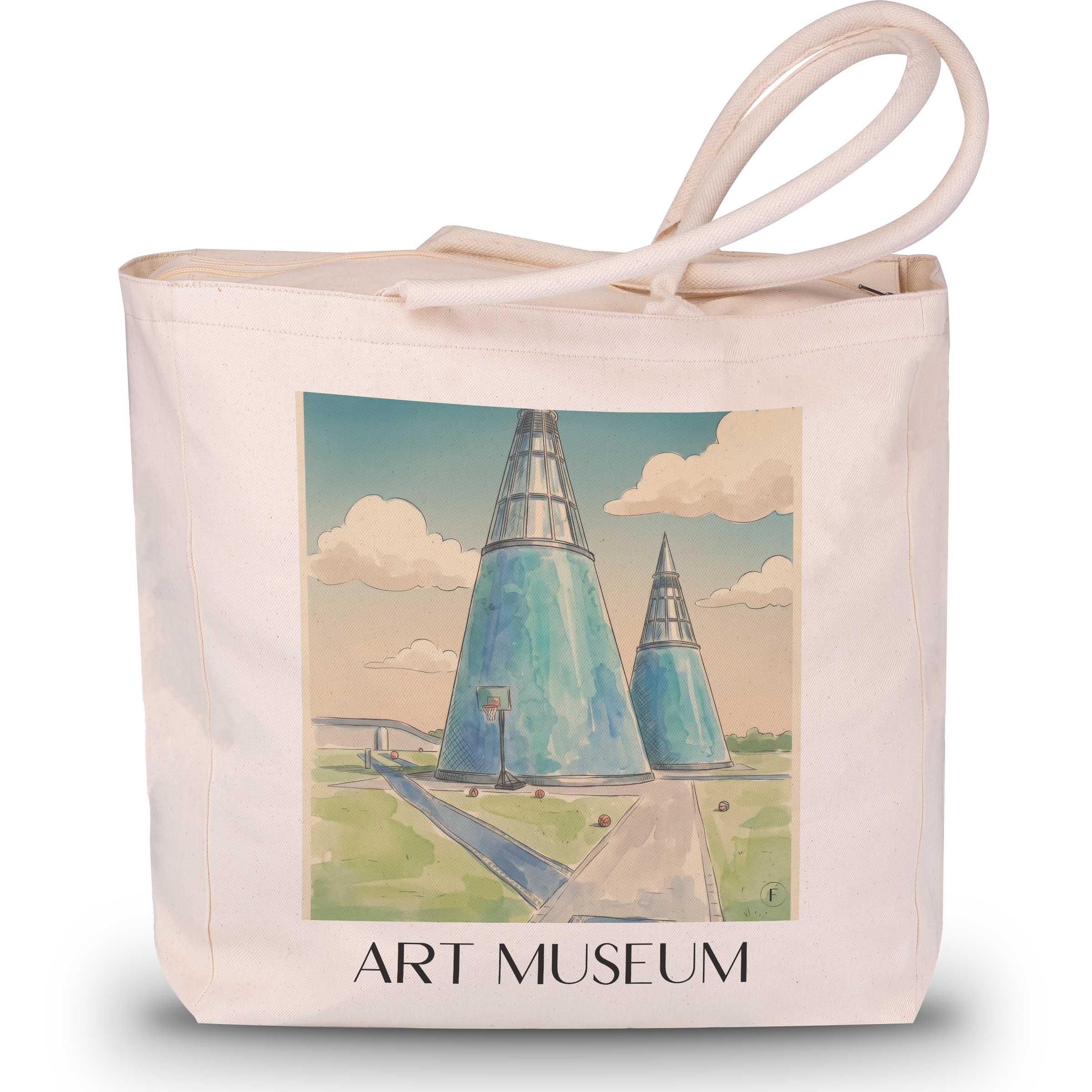 Kunstmuseum Shopping Tasche - Bonn - Deutschland Tote Bag - Einkaufstasche im Aquarell Stil - favplace