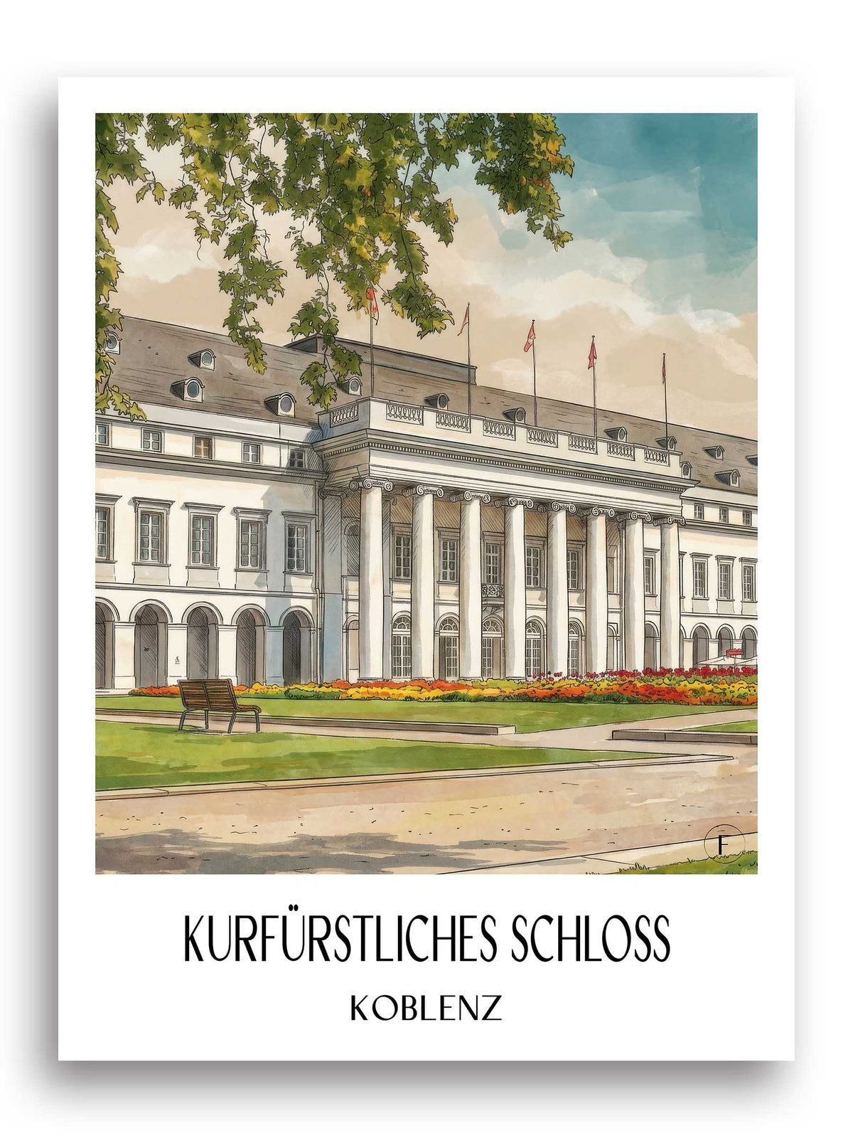 kurfürstliches-schloss-koblenz-deutschland-poster-aquarell