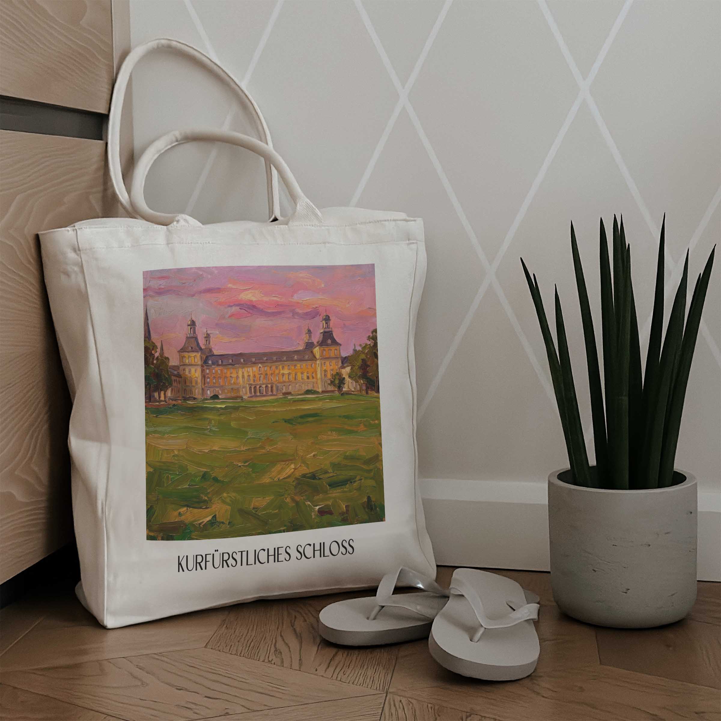 kurfürstliches-schloss-bonn-deutschland-einkaufstasche-oil-painting-oelgemaelde