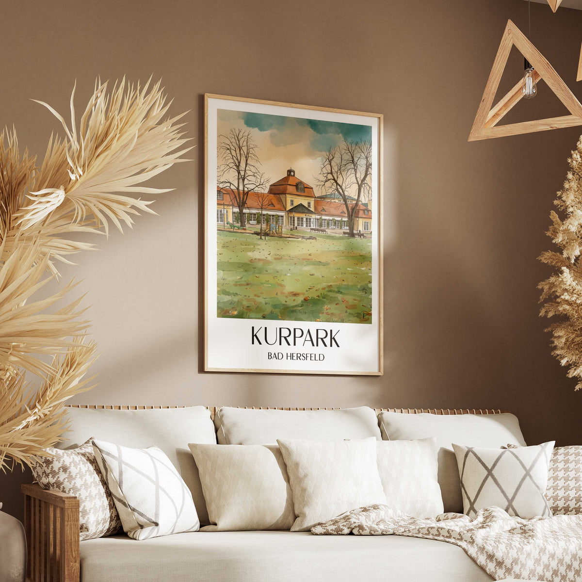 kurpark-bad-hersfeld-deutschland-poster-aquarell
