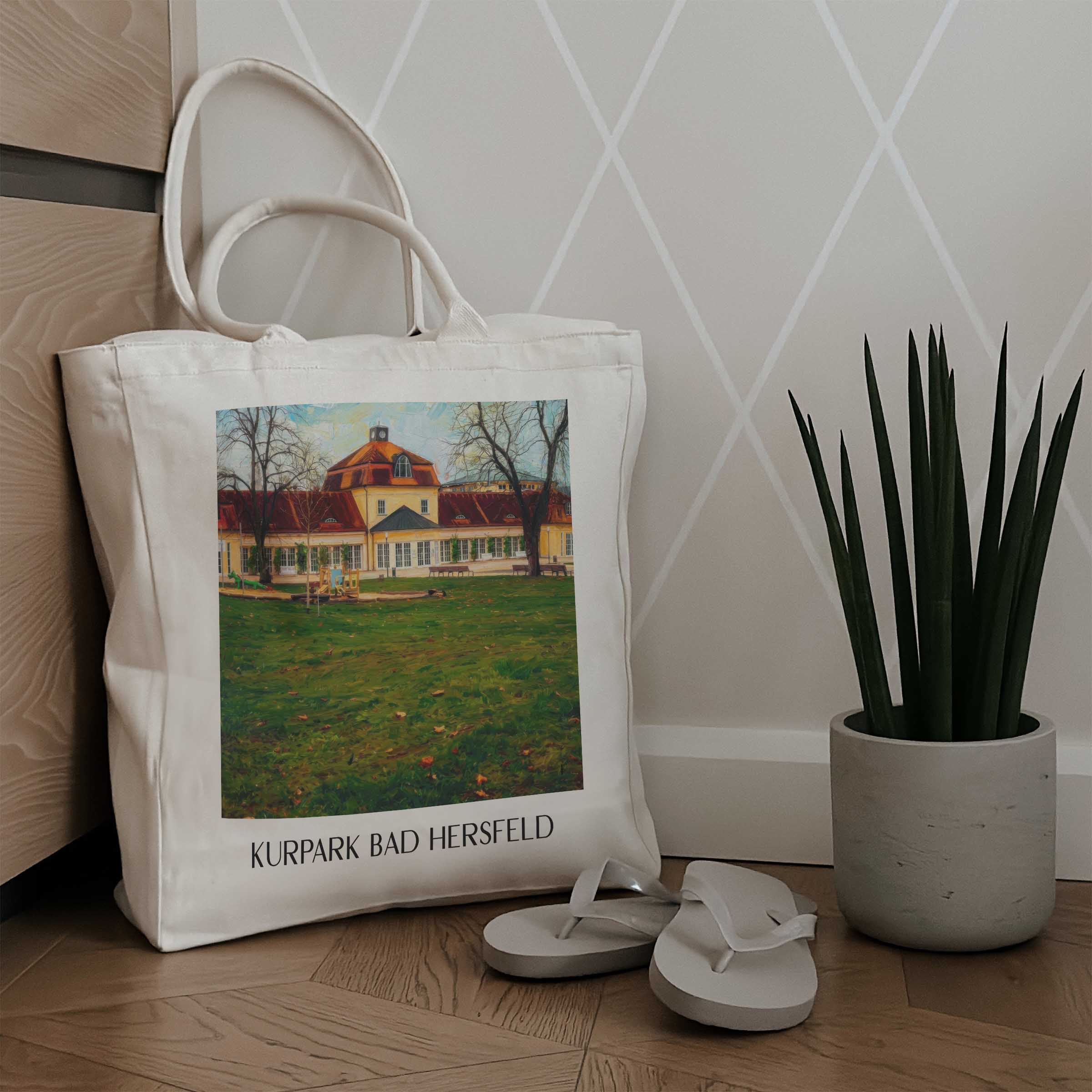 kurpark-bad-hersfeld-deutschland-einkaufstasche-oil-painting-oelgemaelde