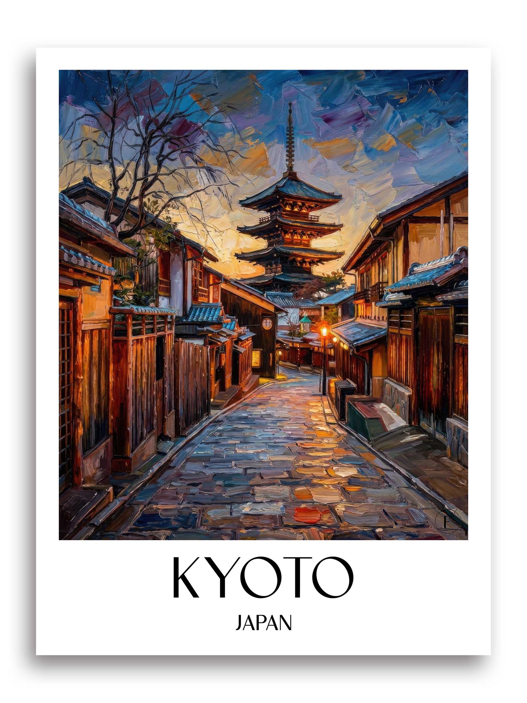 Kyoto Poster - - Japan Kunstdruck - Ölgemälde von A4 bis A1 - favplace