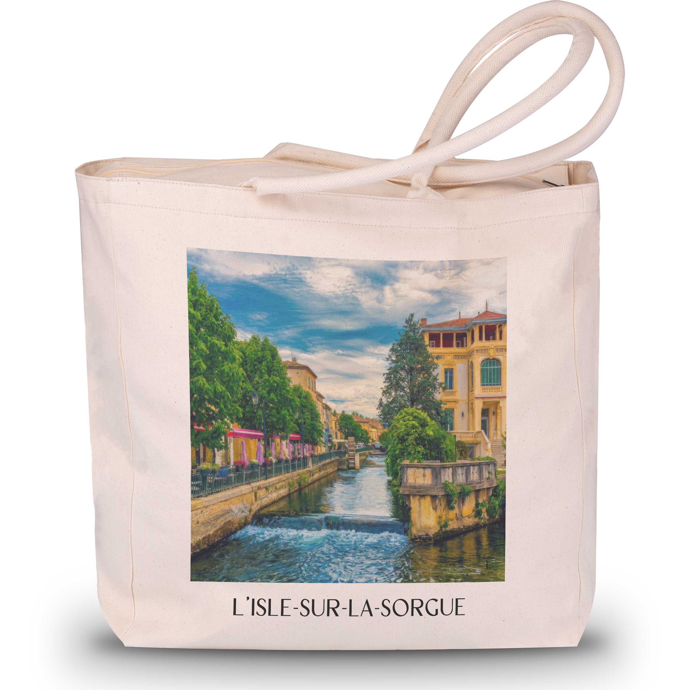 L'Isle-sur-la-Sorgue Shopping Tasche - Roussilon - Frankreich Tote Bag - Einkaufstasche im Ölgemälde Stil - favplace