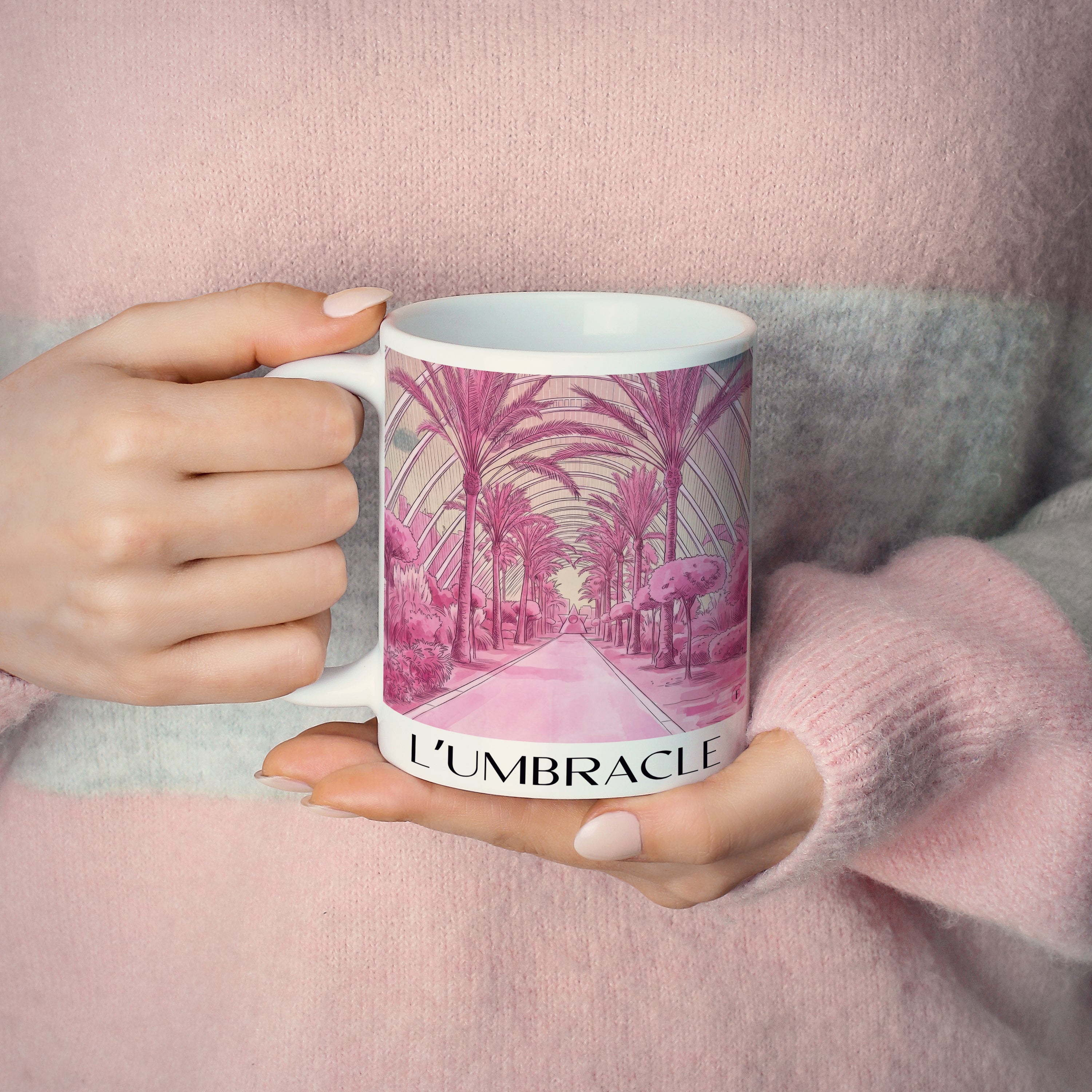 l’umbracle-valencia-spanien-kaffeebecher-aquarell-pink-rosa