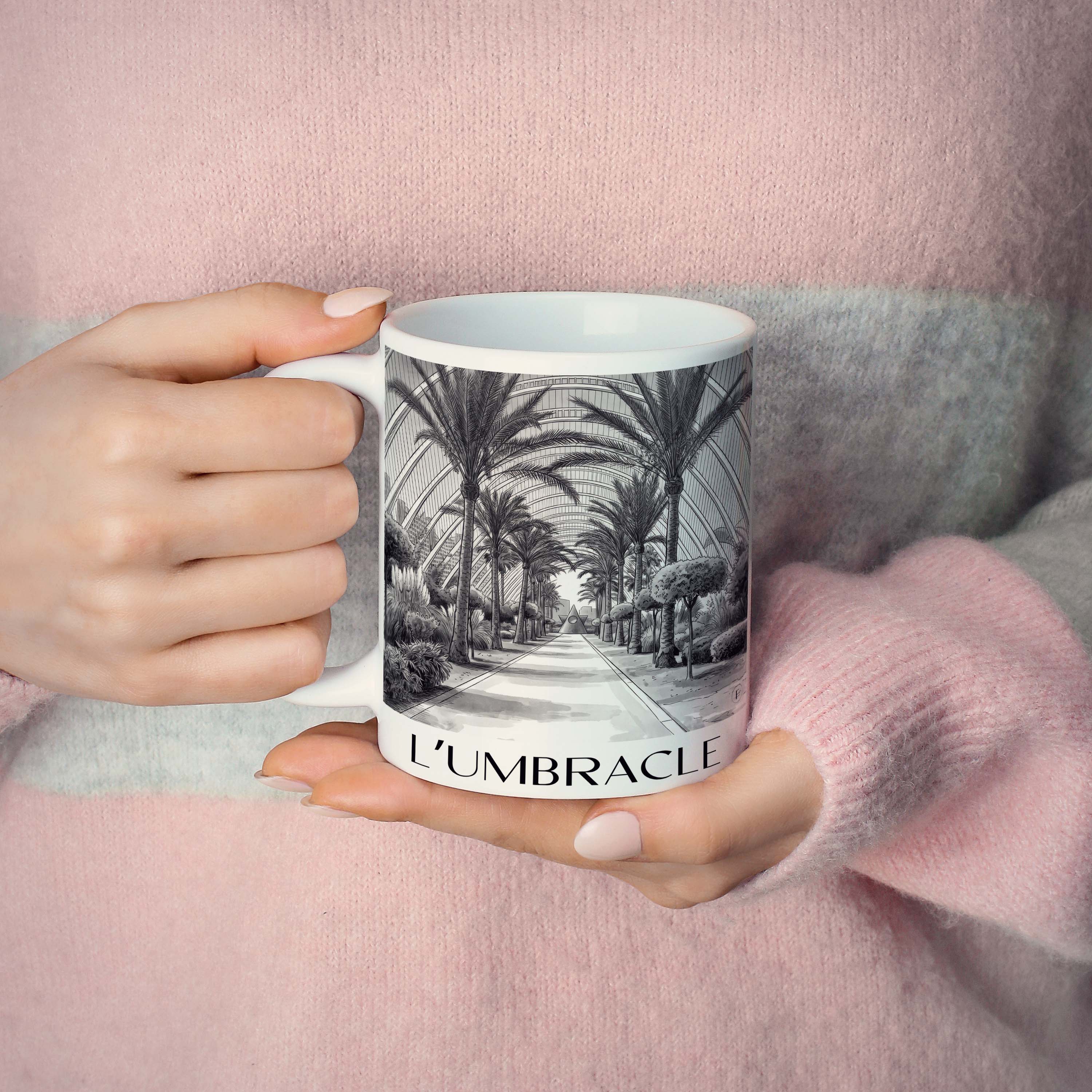l’umbracle-valencia-spanien-kaffeebecher-aquarell-schwarz-weiss
