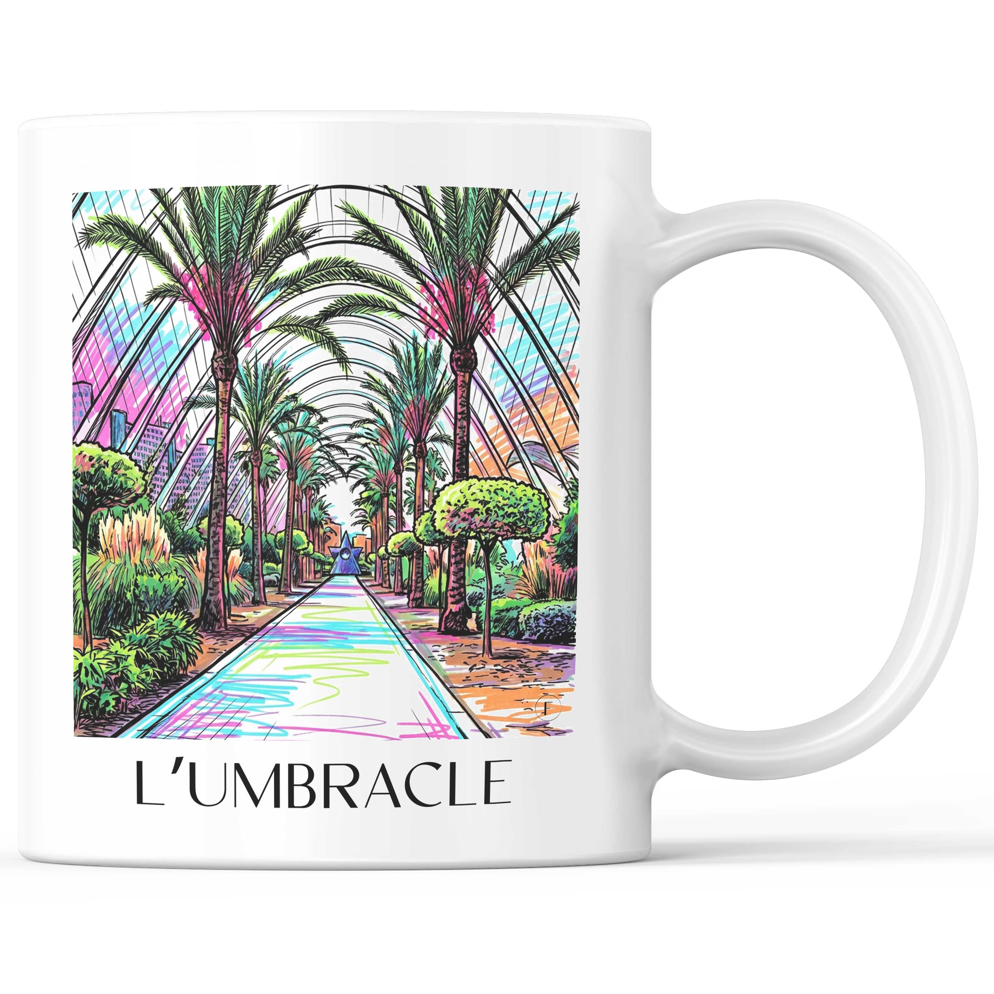 L’Umbracle Kaffeebecher - Valencia - Spanien Becher - Kaffeetasse im Tag Graffiti Stil - favplace