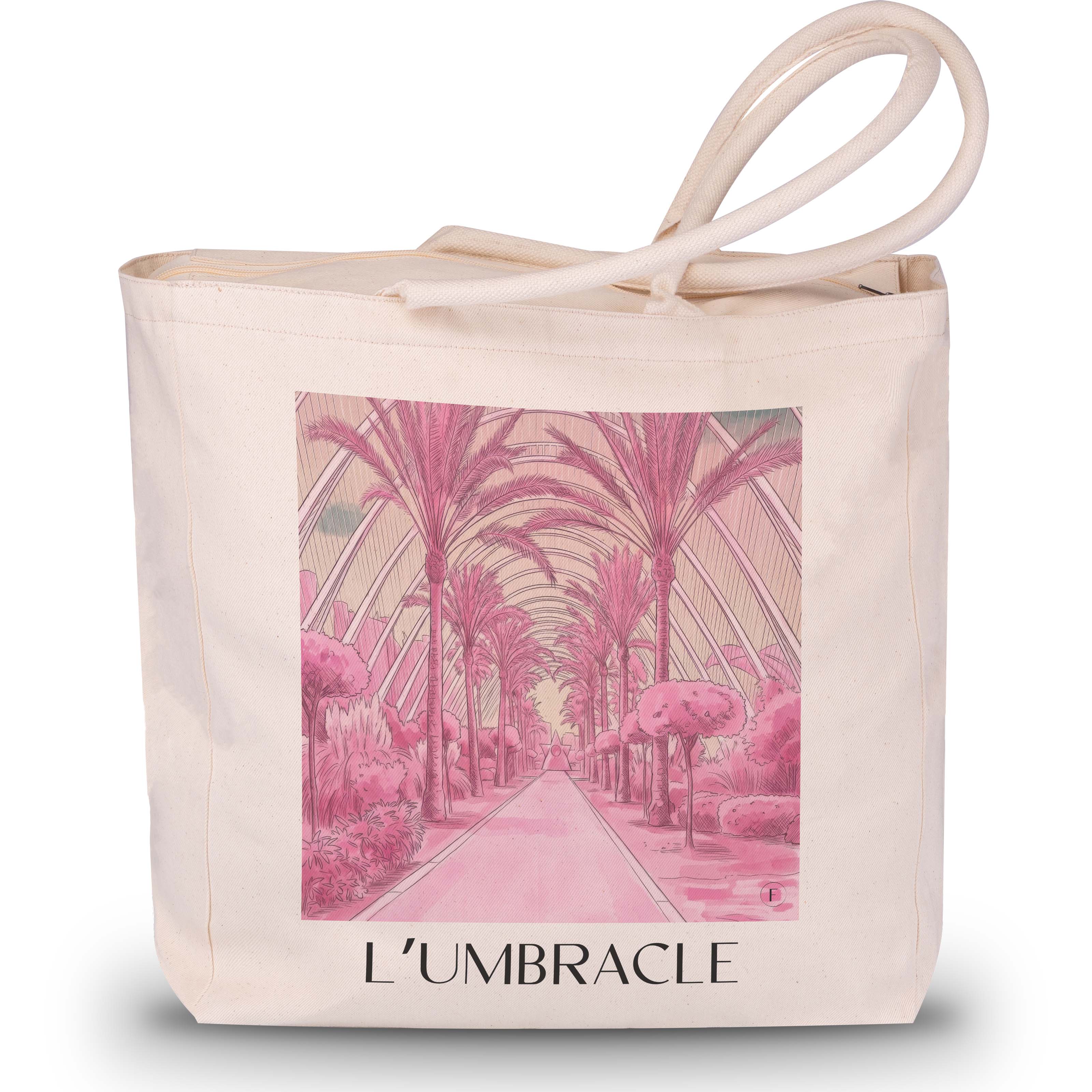 l’umbracle-valencia-spanien-einkaufstasche-aquarell-pink-rosa