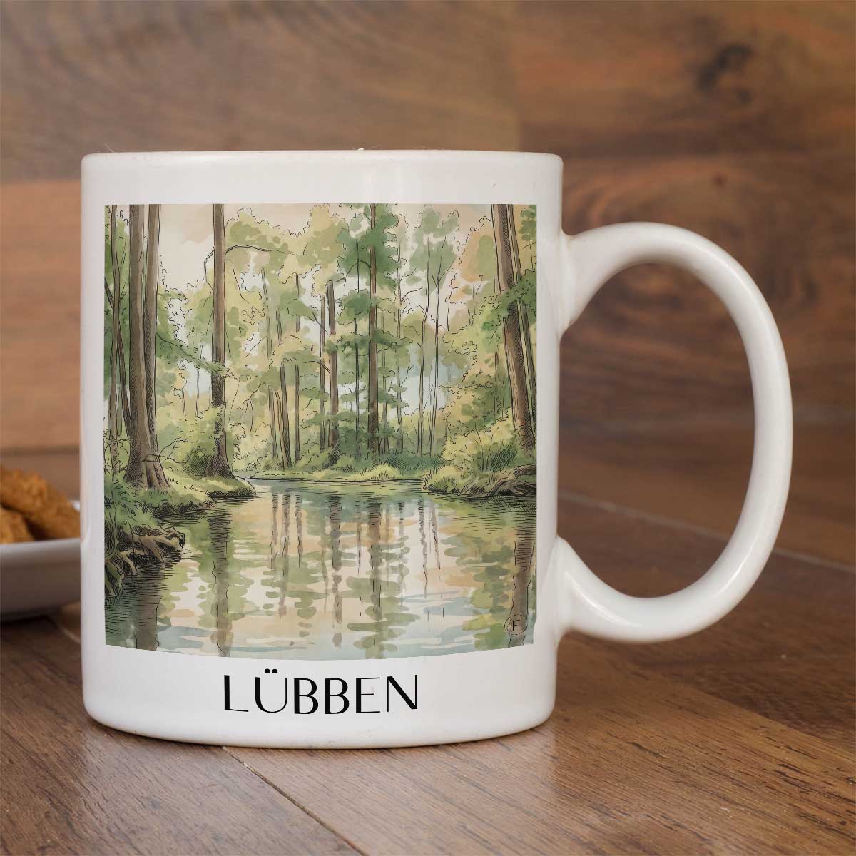 lübben-spreewald-deutschland-kaffeebecher-aquarell