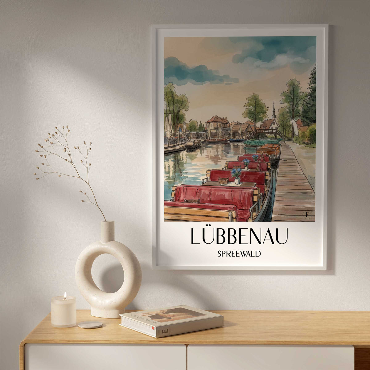 lübbenau-spreewald-deutschland-poster-aquarell