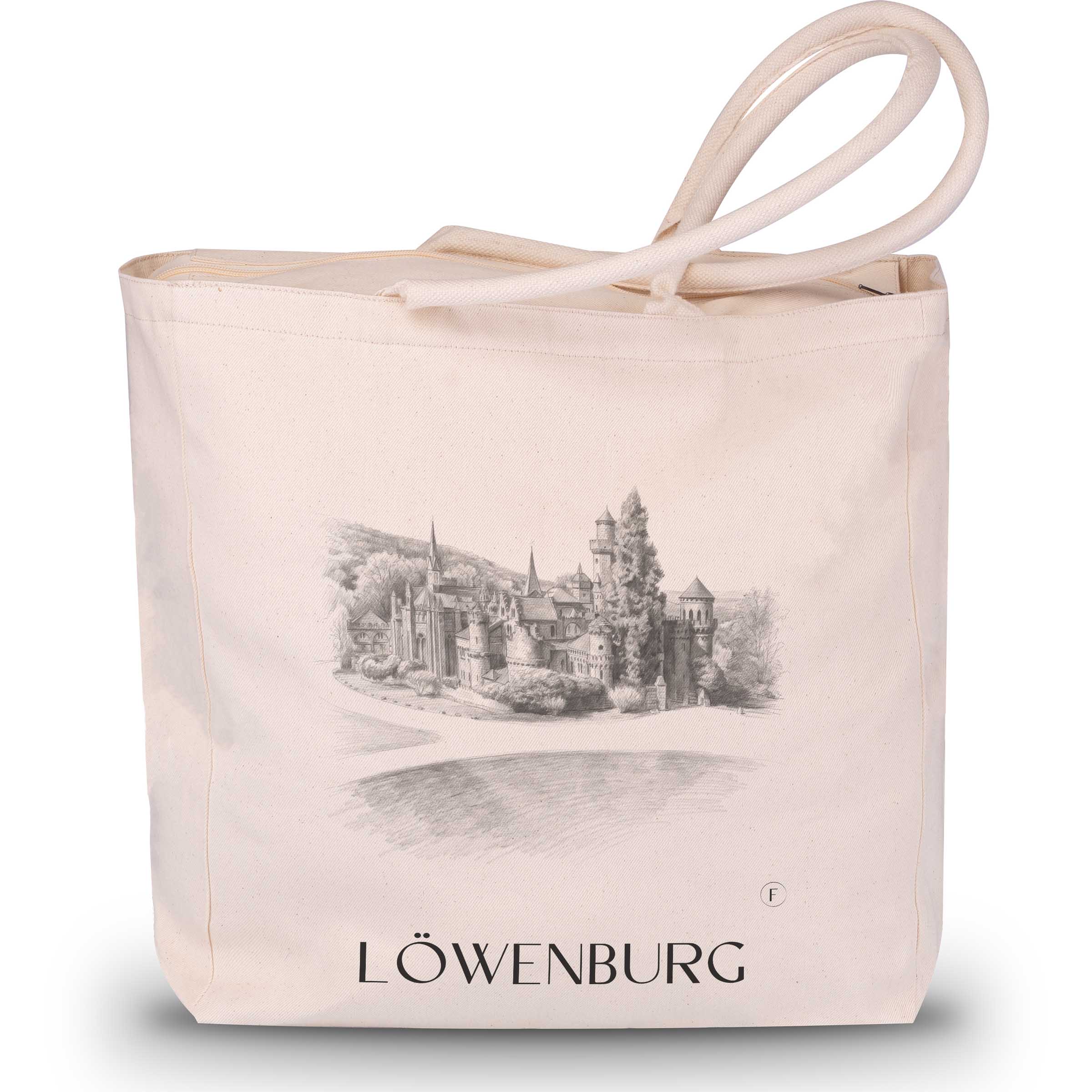 löwenburg-kassel-deutschland-einkaufstasche-bleistift-zeichnung-drawing
