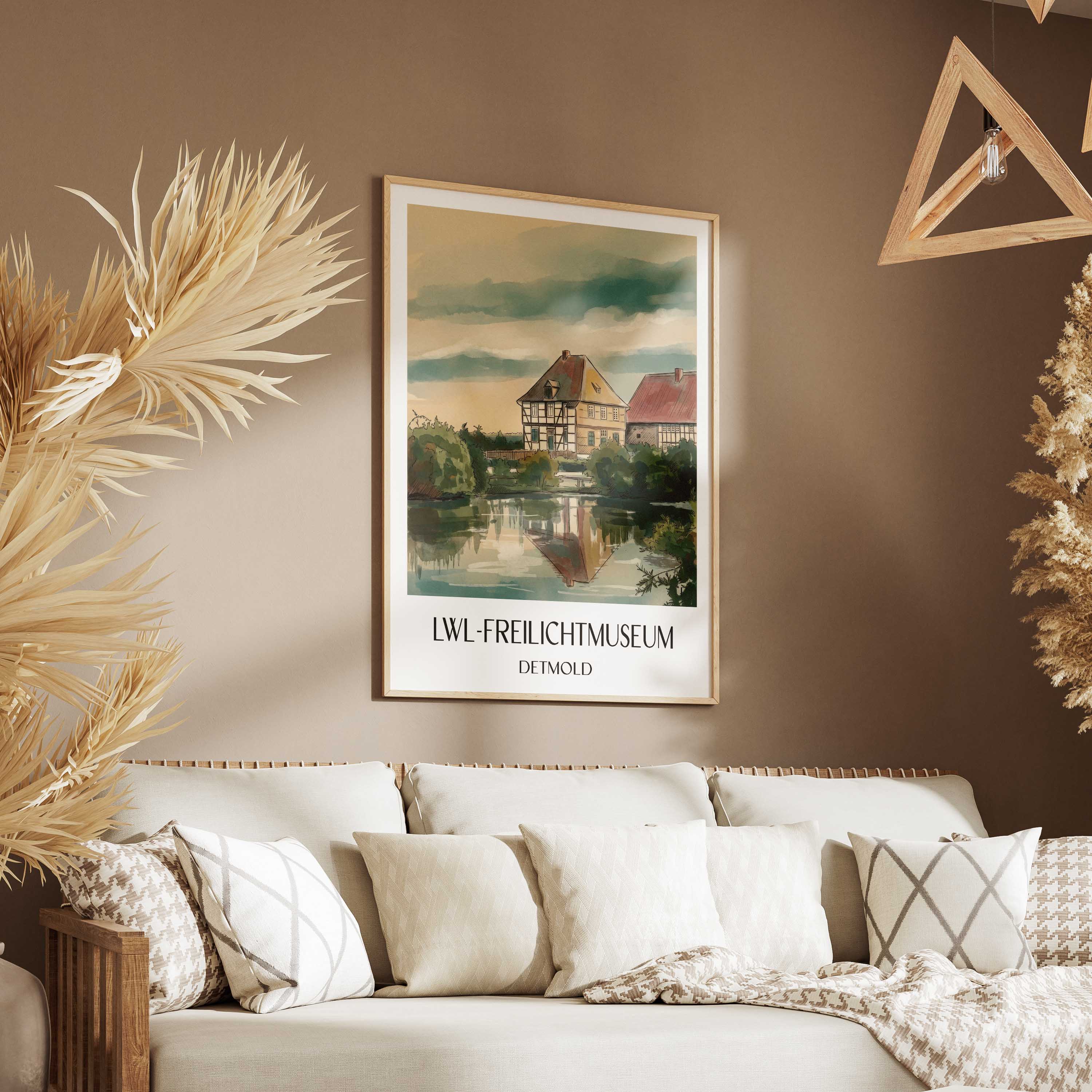 lwl-freilichtmuseum-detmold-deutschland-poster-aquarell