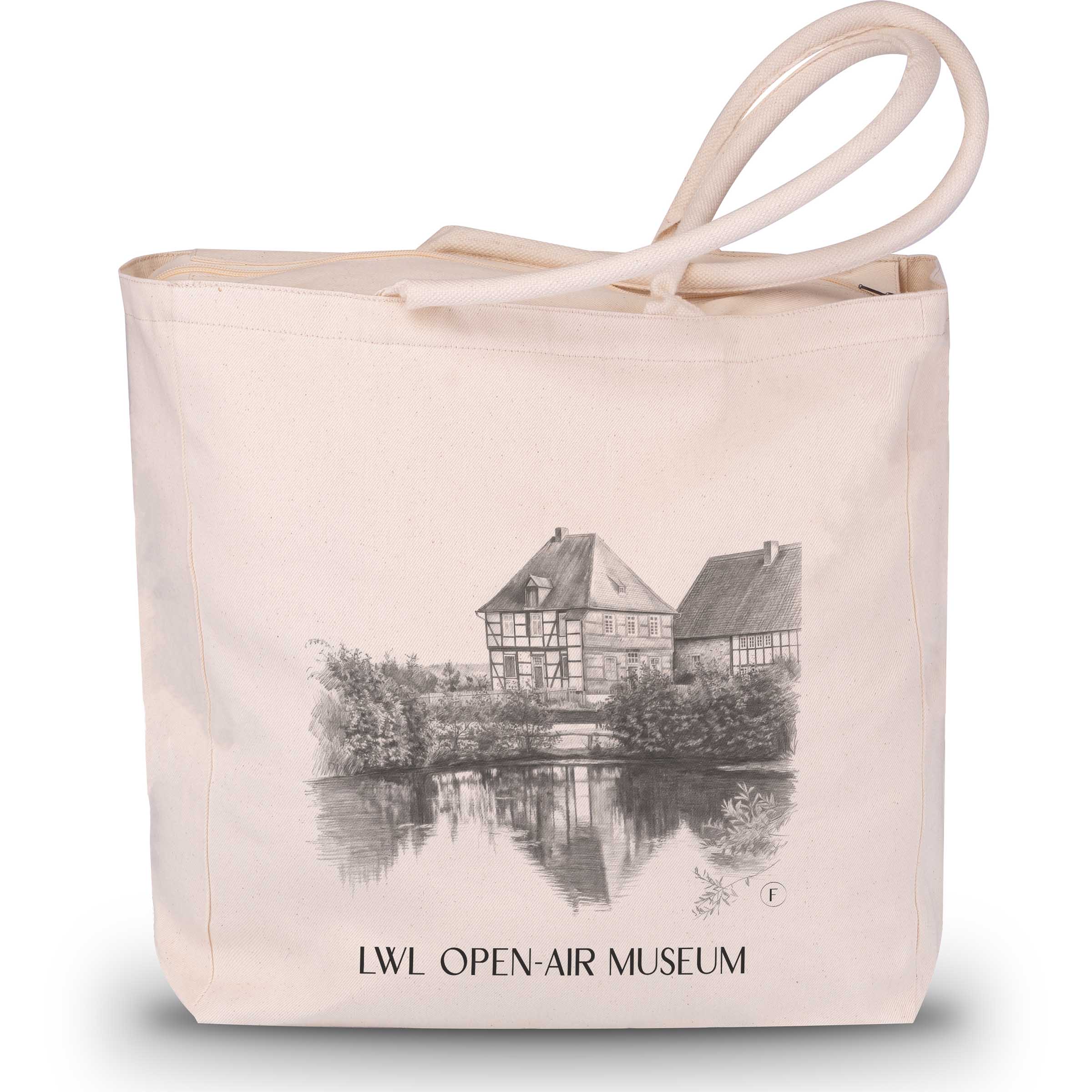 LWL-Freilichtmuseum Shopping Tasche - Detmold - Deutschland Tote Bag - Einkaufstasche im Zeichnung Stil