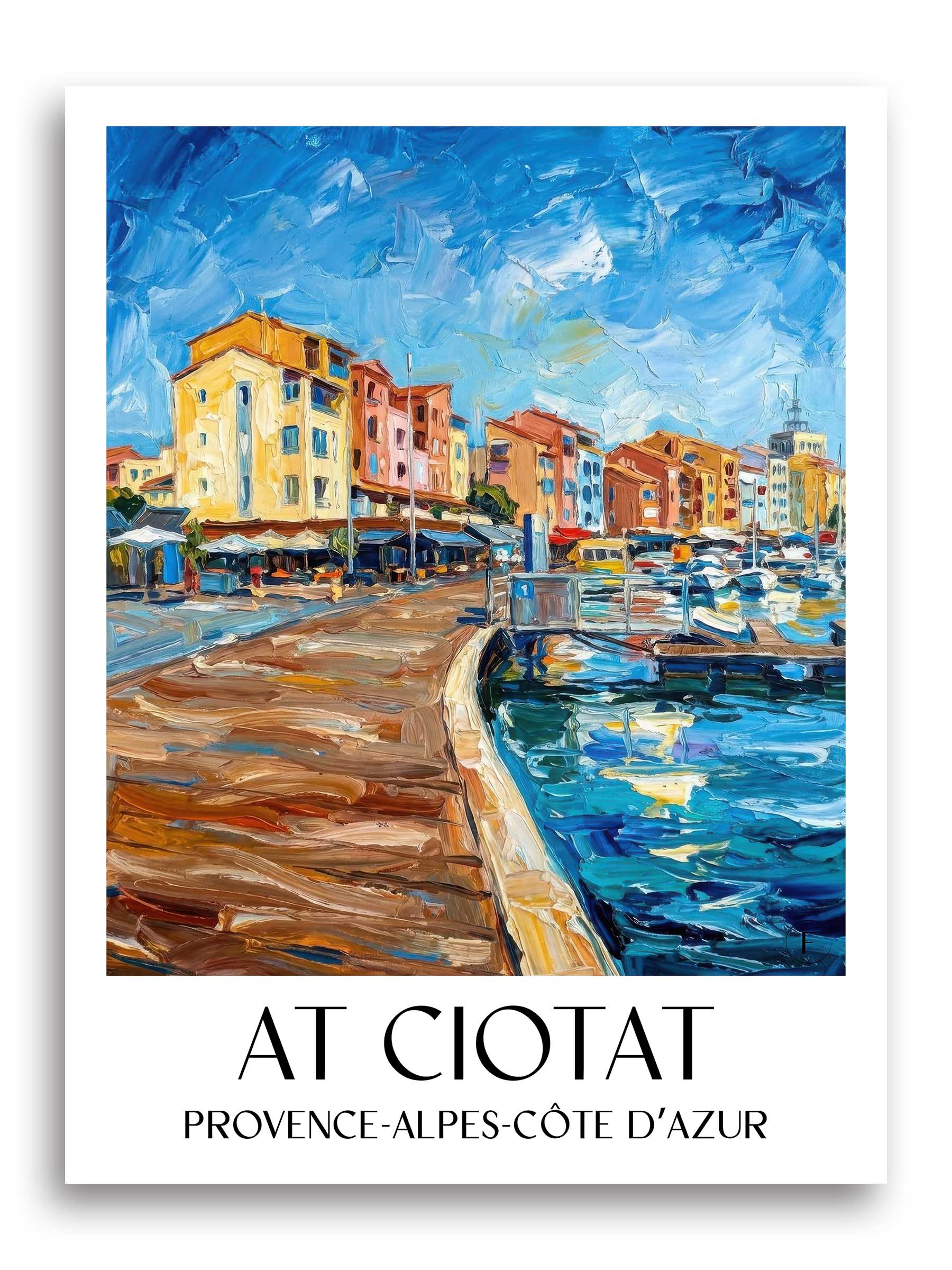La Ciotat Poster - Provence - Frankreich Kunstdruck - Ölgemälde von A4 bis A1 - favplace
