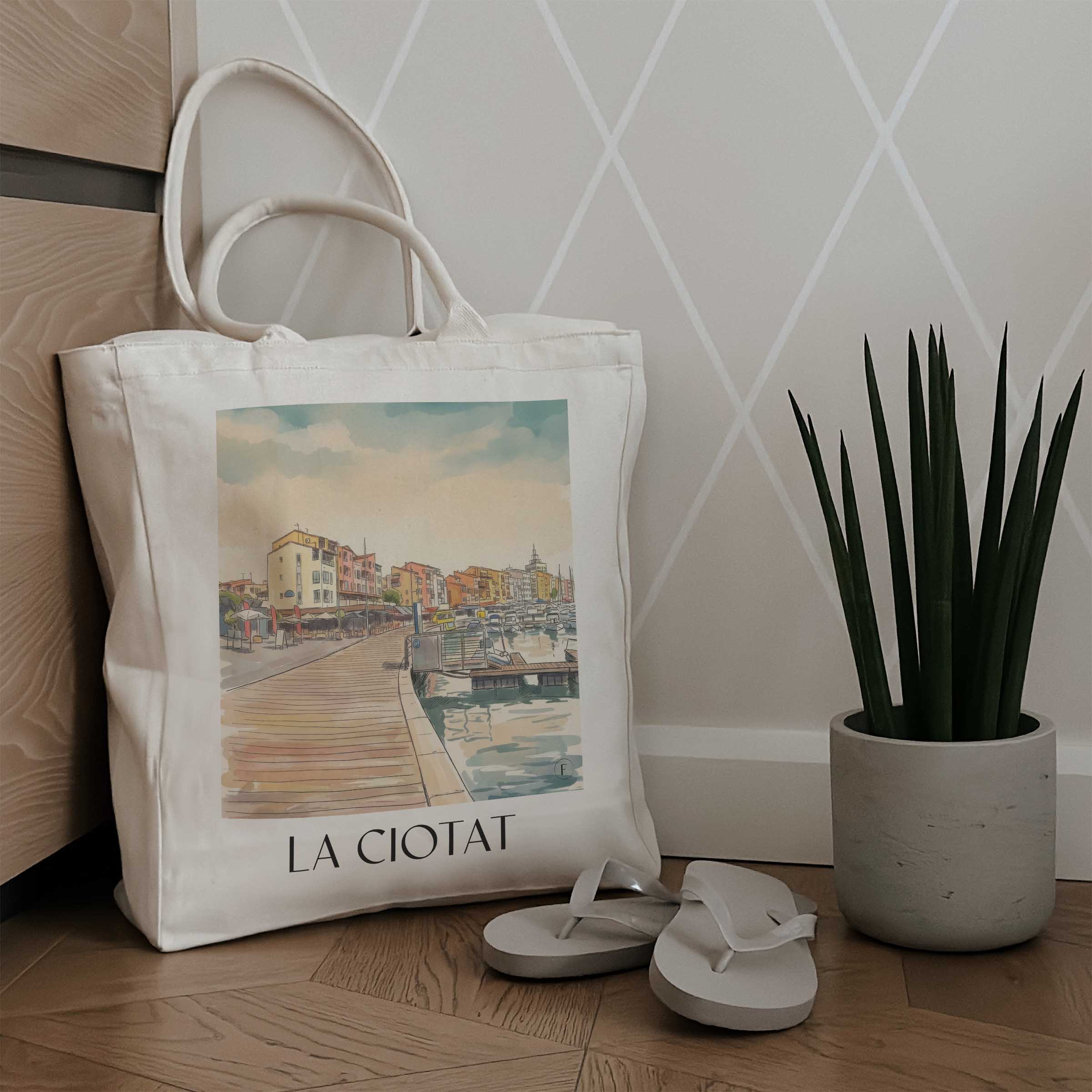 la-ciotat-provence-frankreich-einkaufstasche-aquarell