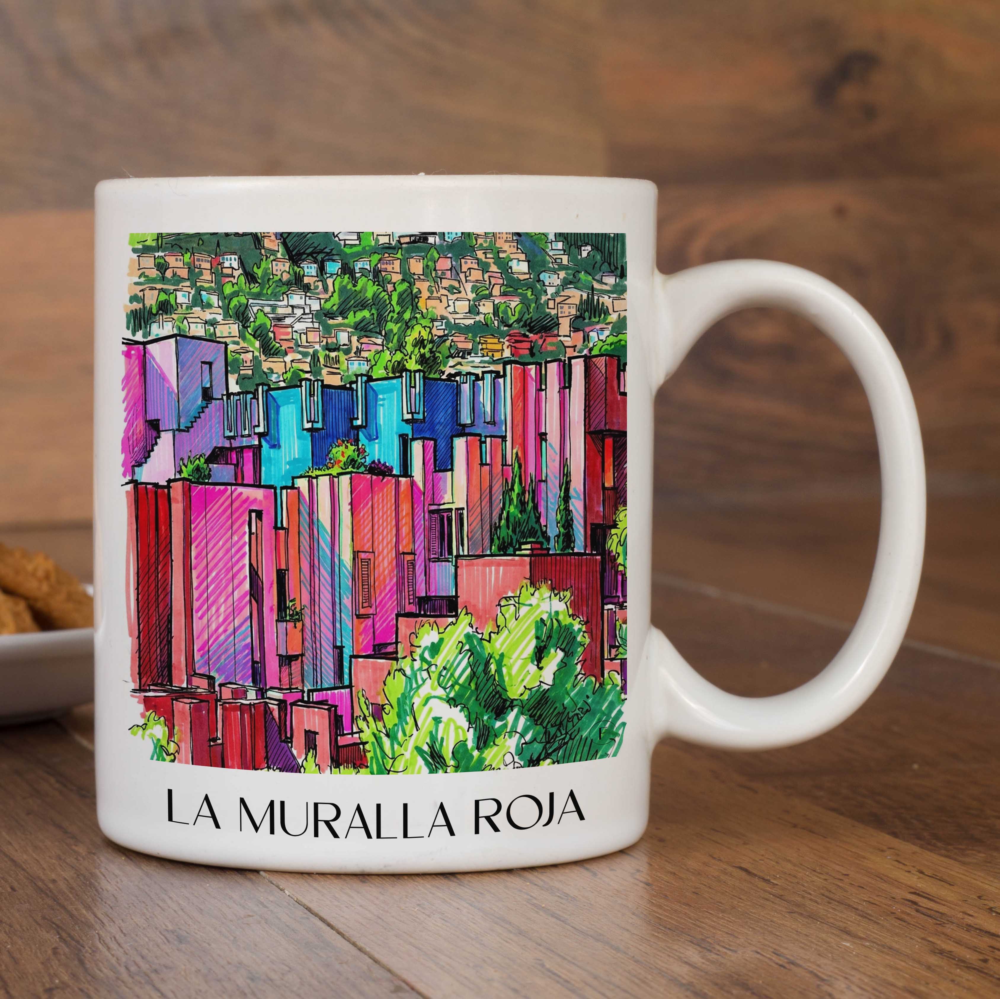 la-muralla-roja-calpe-spanien-kaffeebecher-graffiti