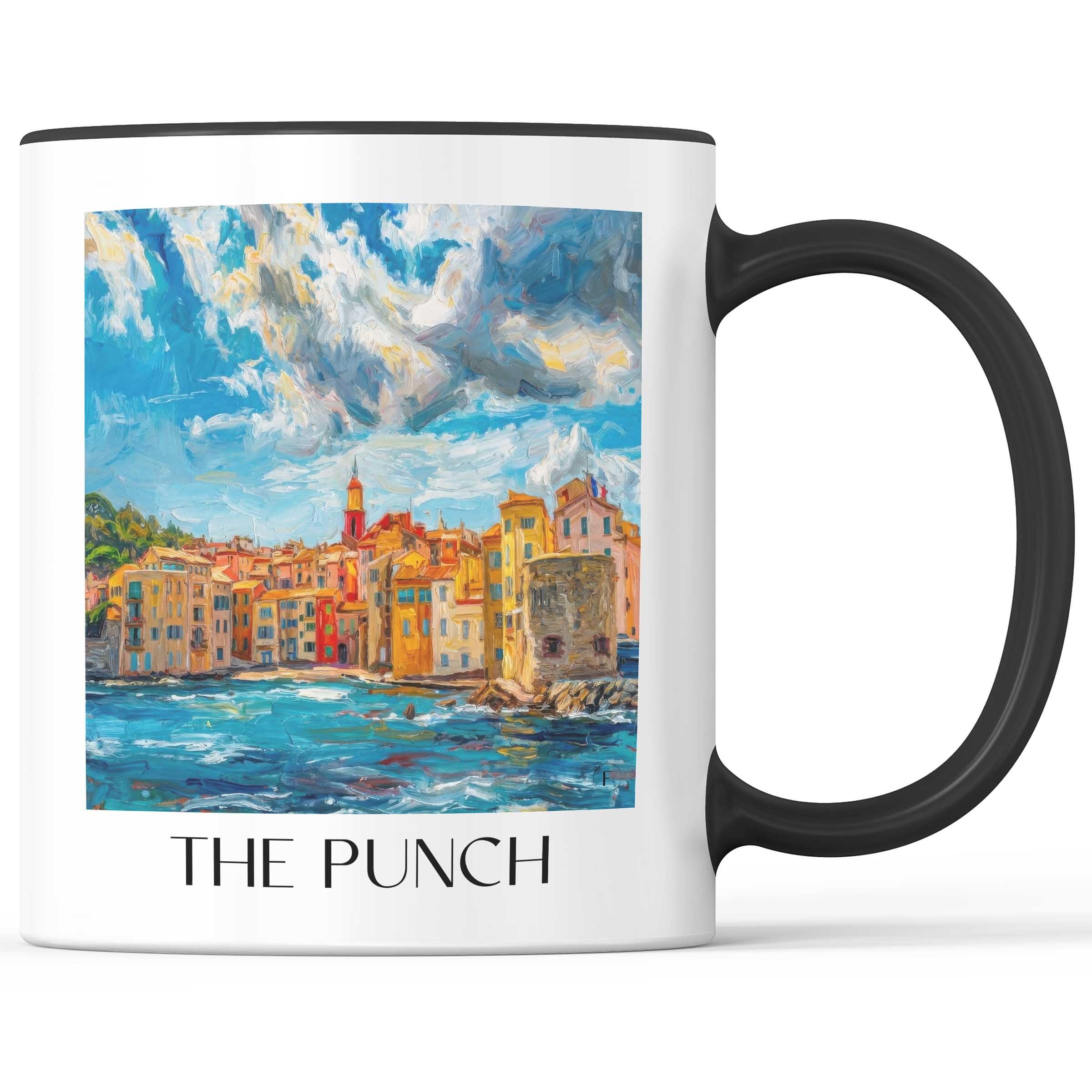 La Ponche Kaffeebecher - Saint-Tropez - Frankreich Becher - Kaffeetasse im Ölgemälde Stil - favplace