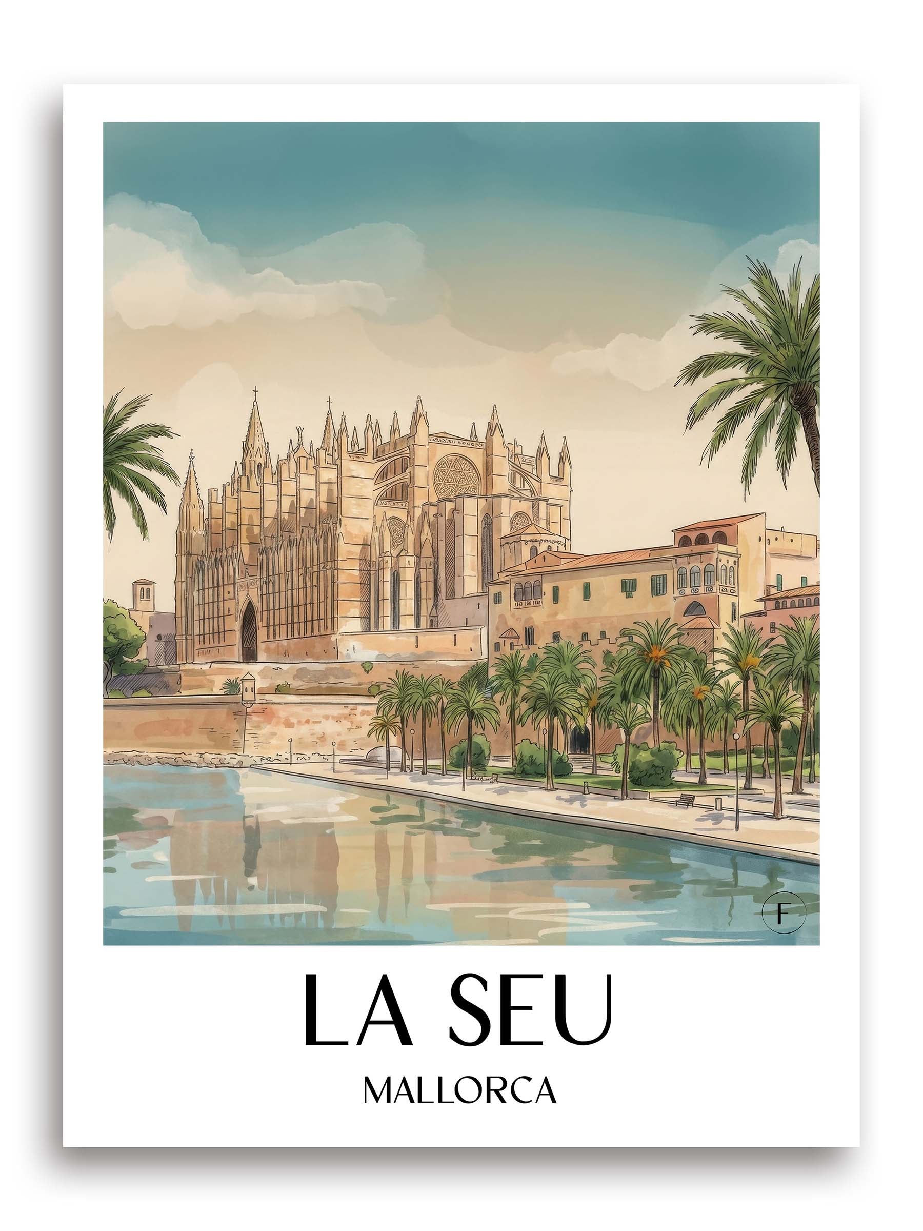 la-seu-mallorca-spanien-poster-aquarell