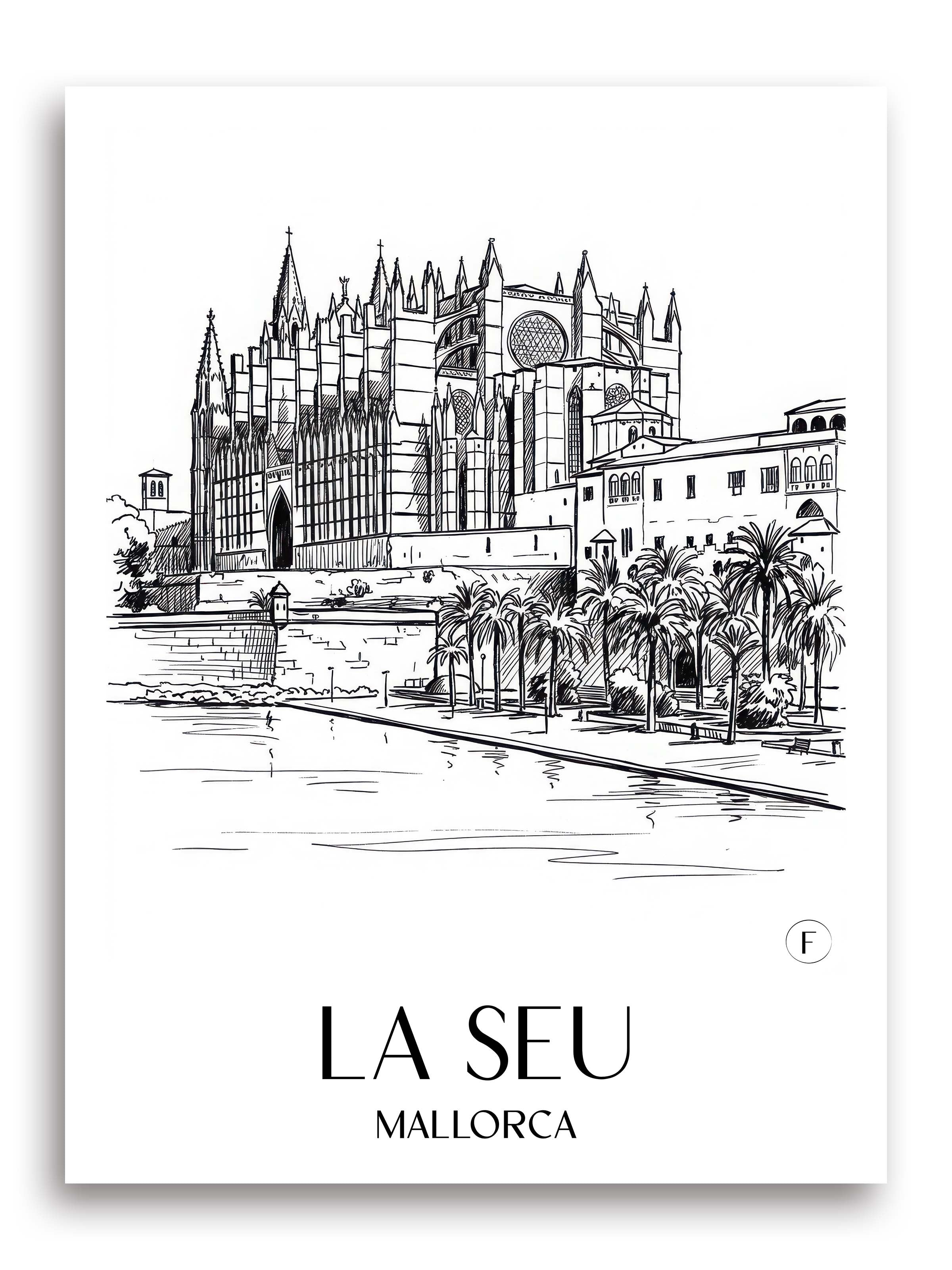 la-seu-mallorca-spanien-poster-skizze