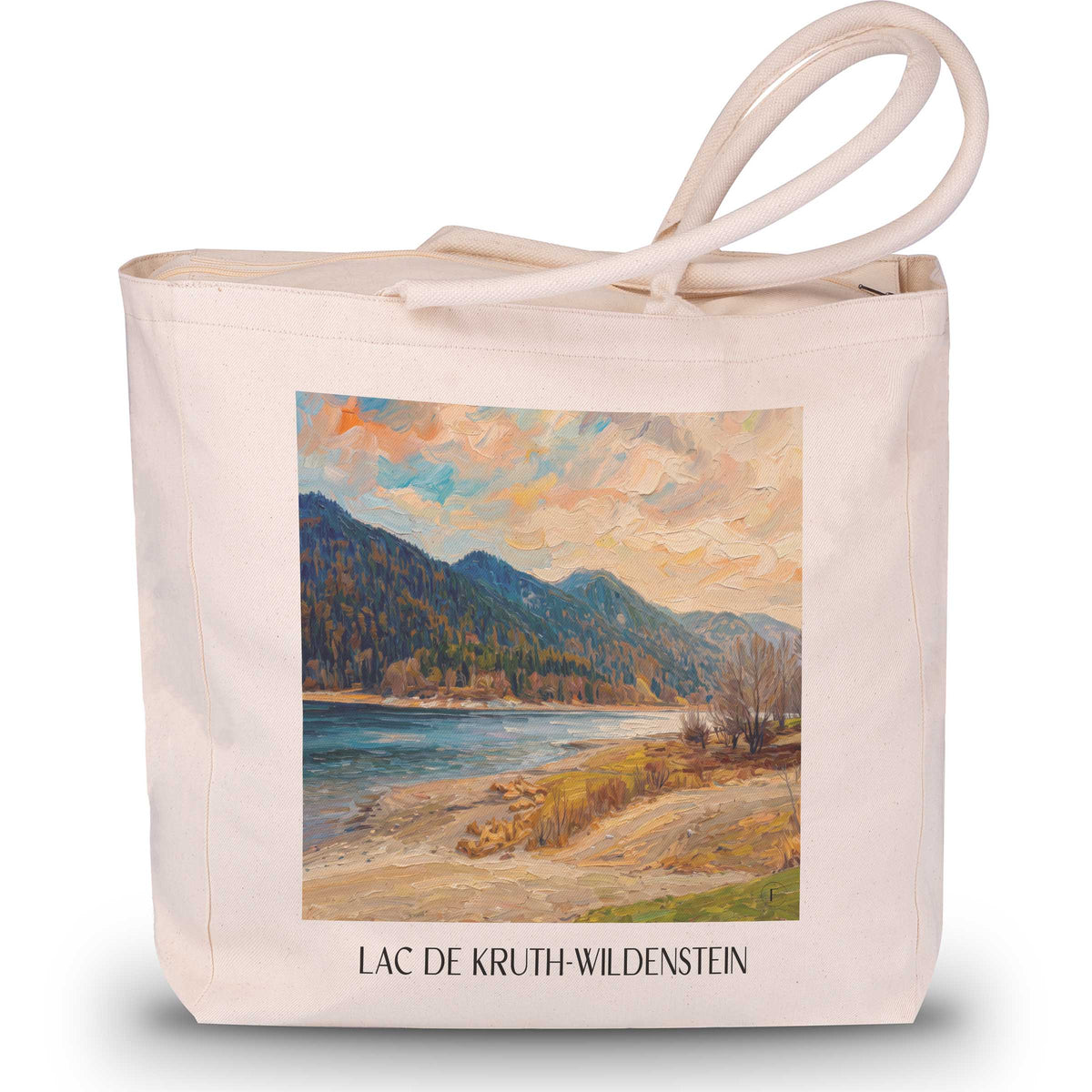 lac-de-kruth-wildenstein-vallée-de-la-thur-frankreich-einkaufstasche-oil-painting-oelgemaelde