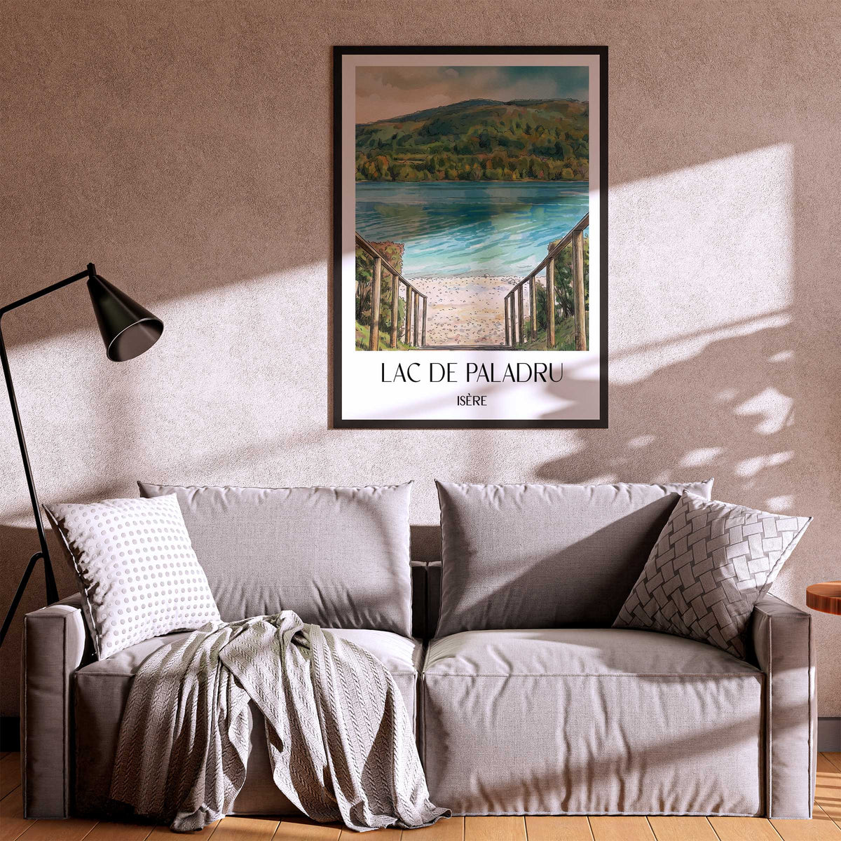 lac-de-paladru-isère-frankreich-poster-aquarell