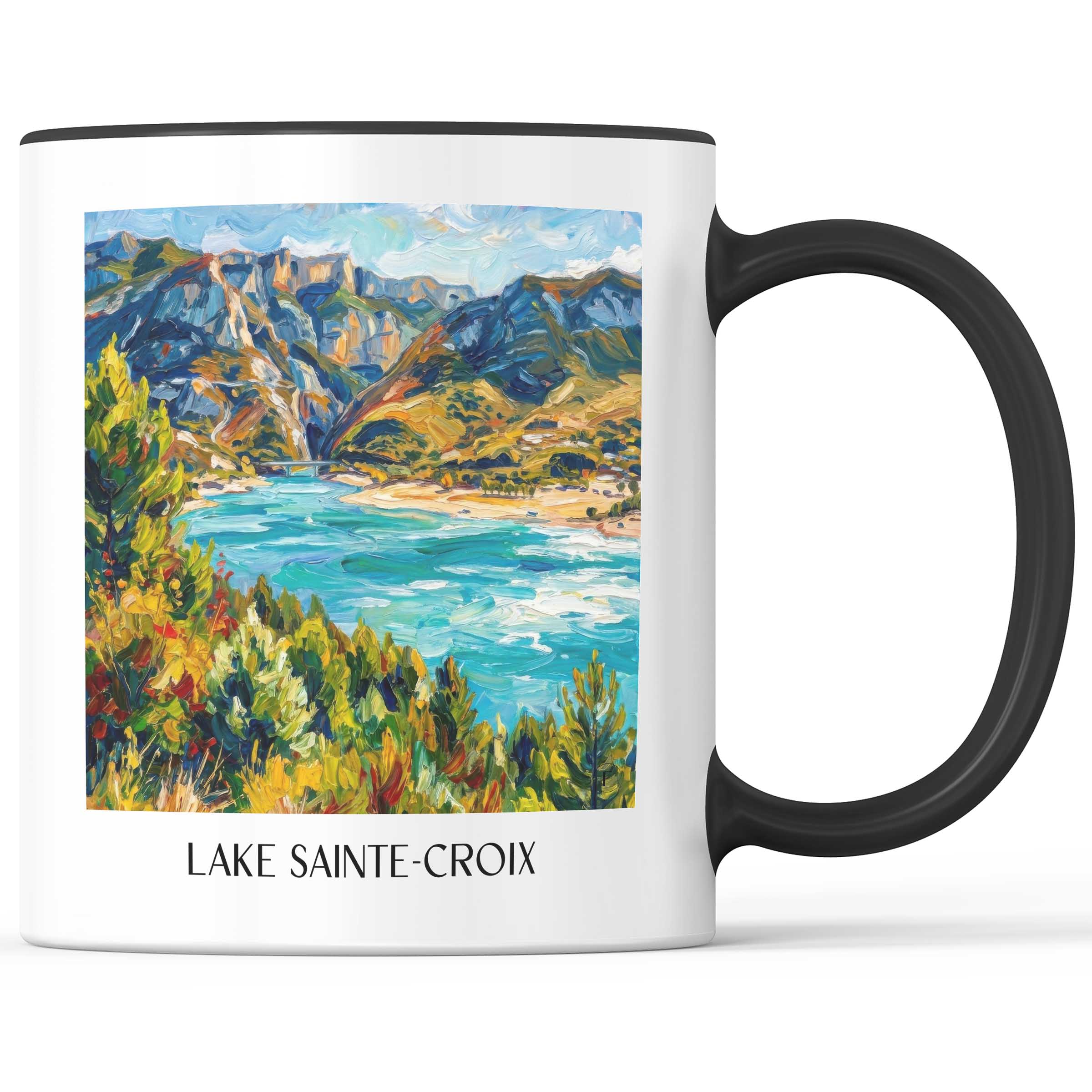 Lac de Sainte-Croix Kaffeebecher - Verdon - Frankreich Becher - Kaffeetasse im Ölgemälde Stil - favplace