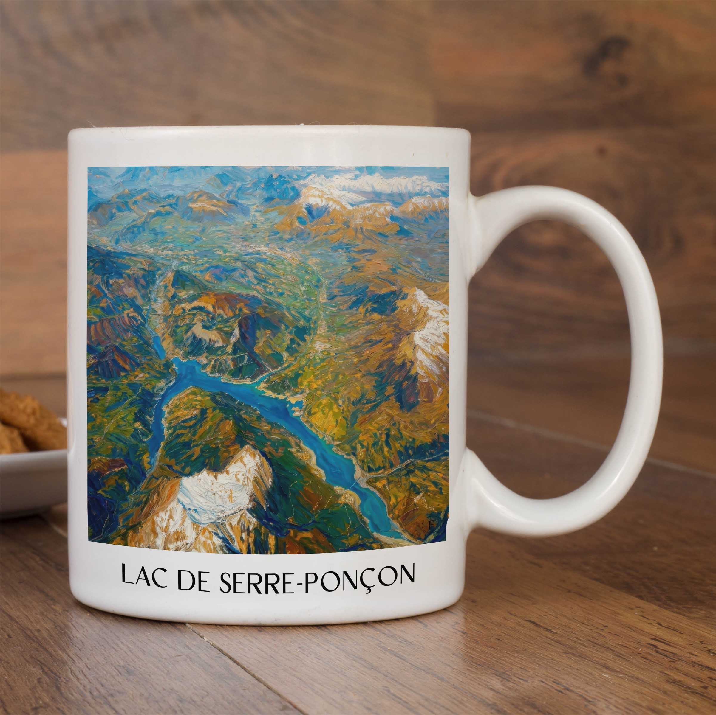 lac-de-serre-ponçon-provence-frankreich-kaffeebecher-oil-painting-oelgemaelde