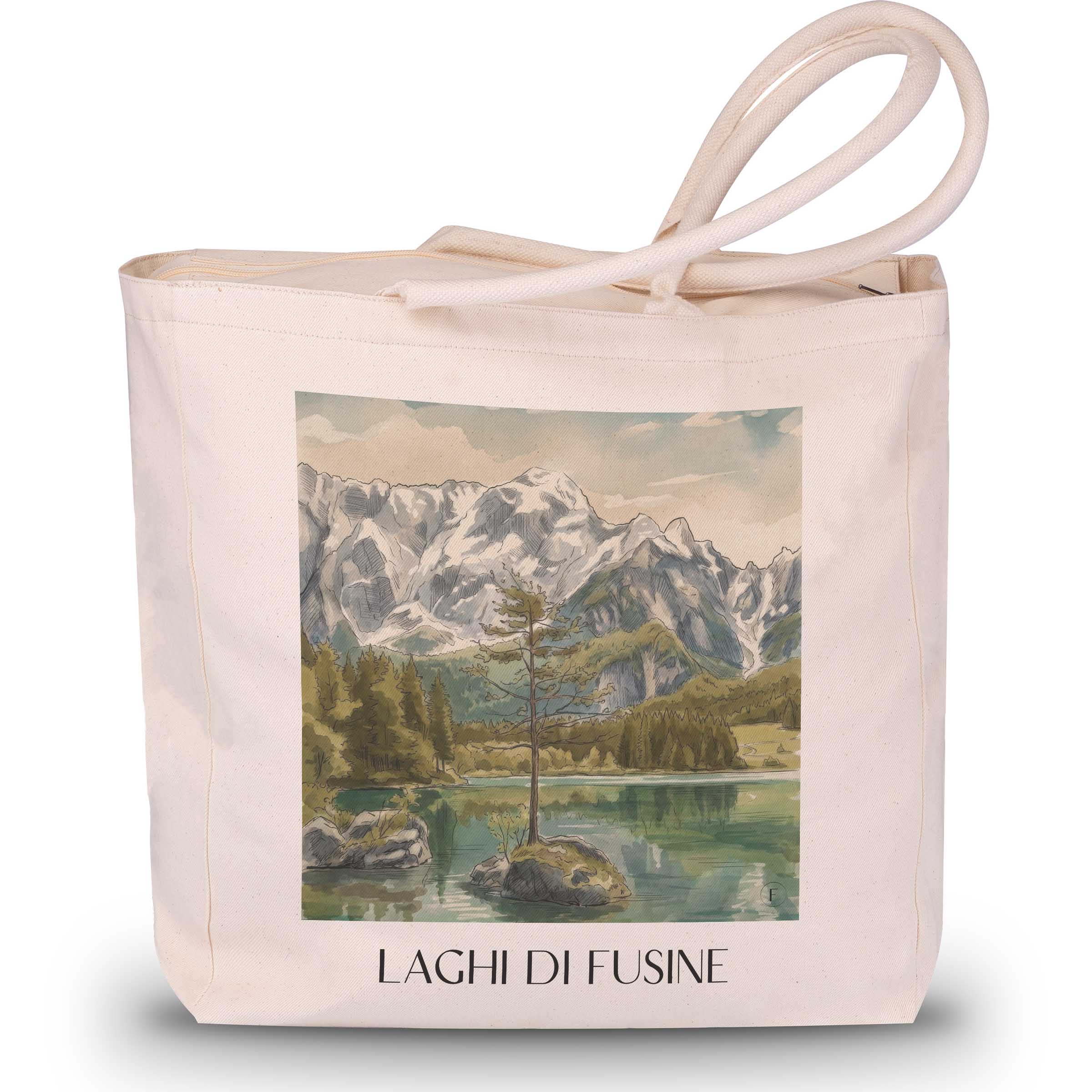 laghi-di-fusine-friaul-julisch-venetien-italien-einkaufstasche-aquarell