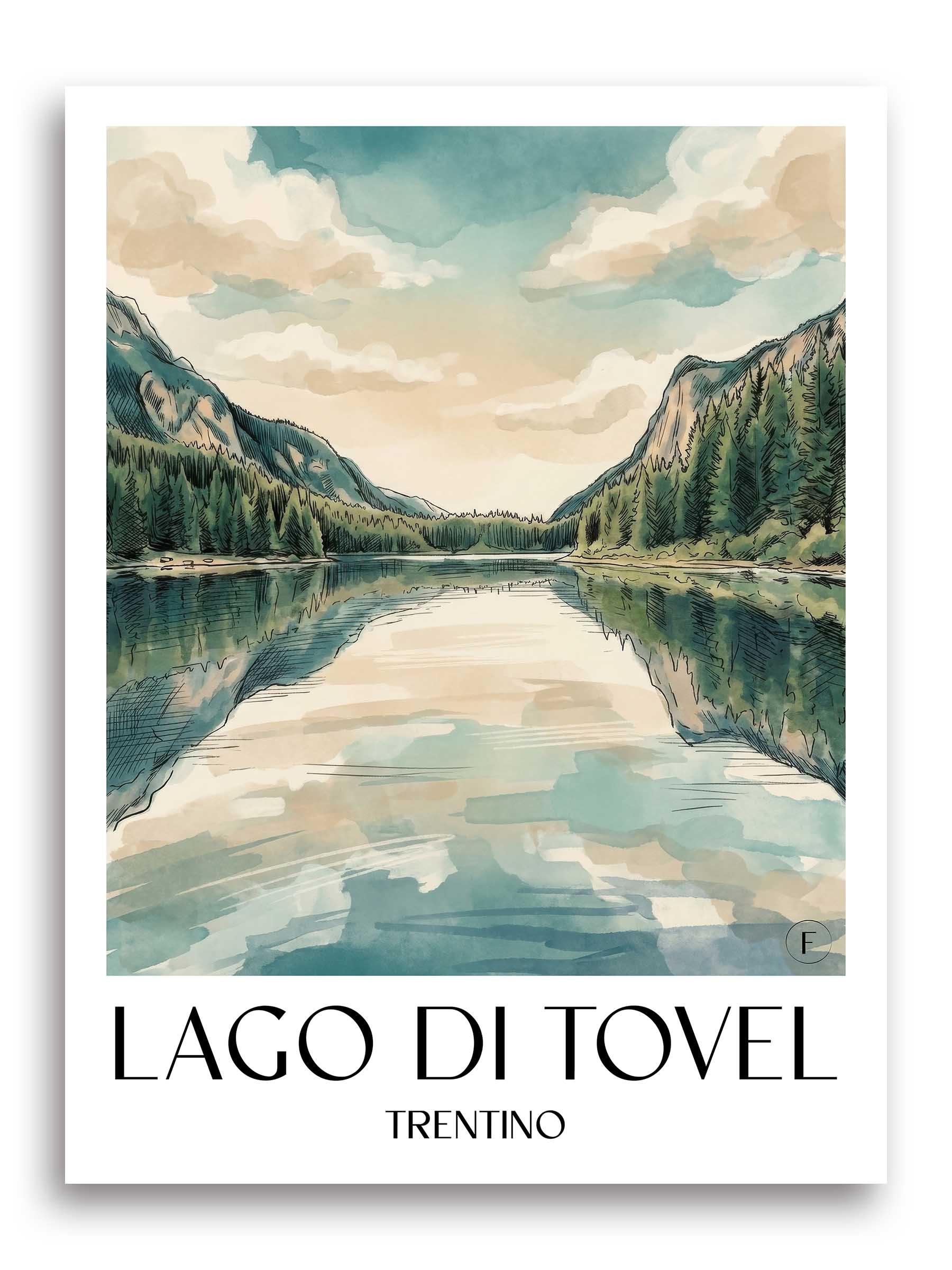 lago-di-tovel-trentino-italien-poster-aquarell