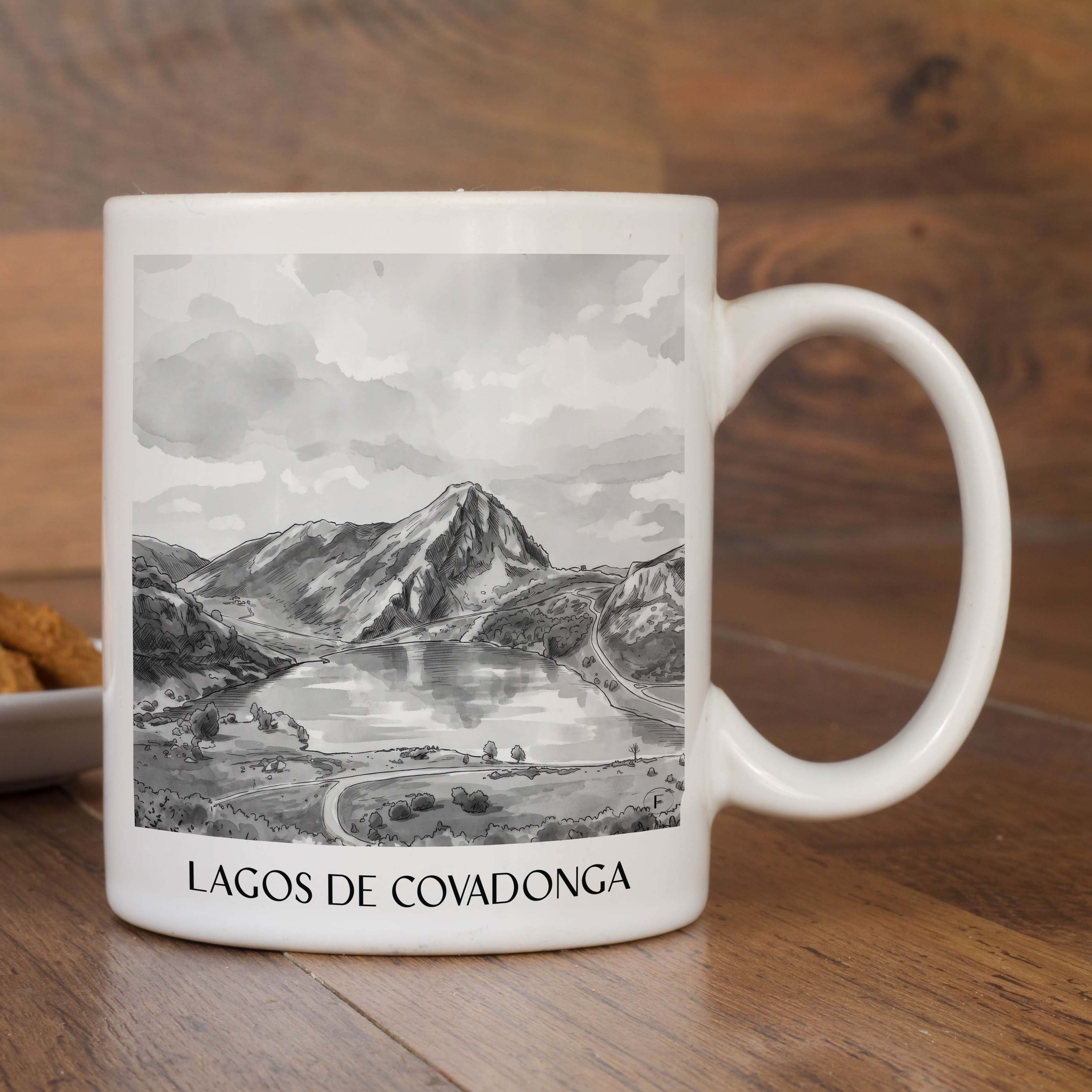lagos-de-covadonga-asturien-spanien-kaffeebecher-aquarell-schwarz-weiss