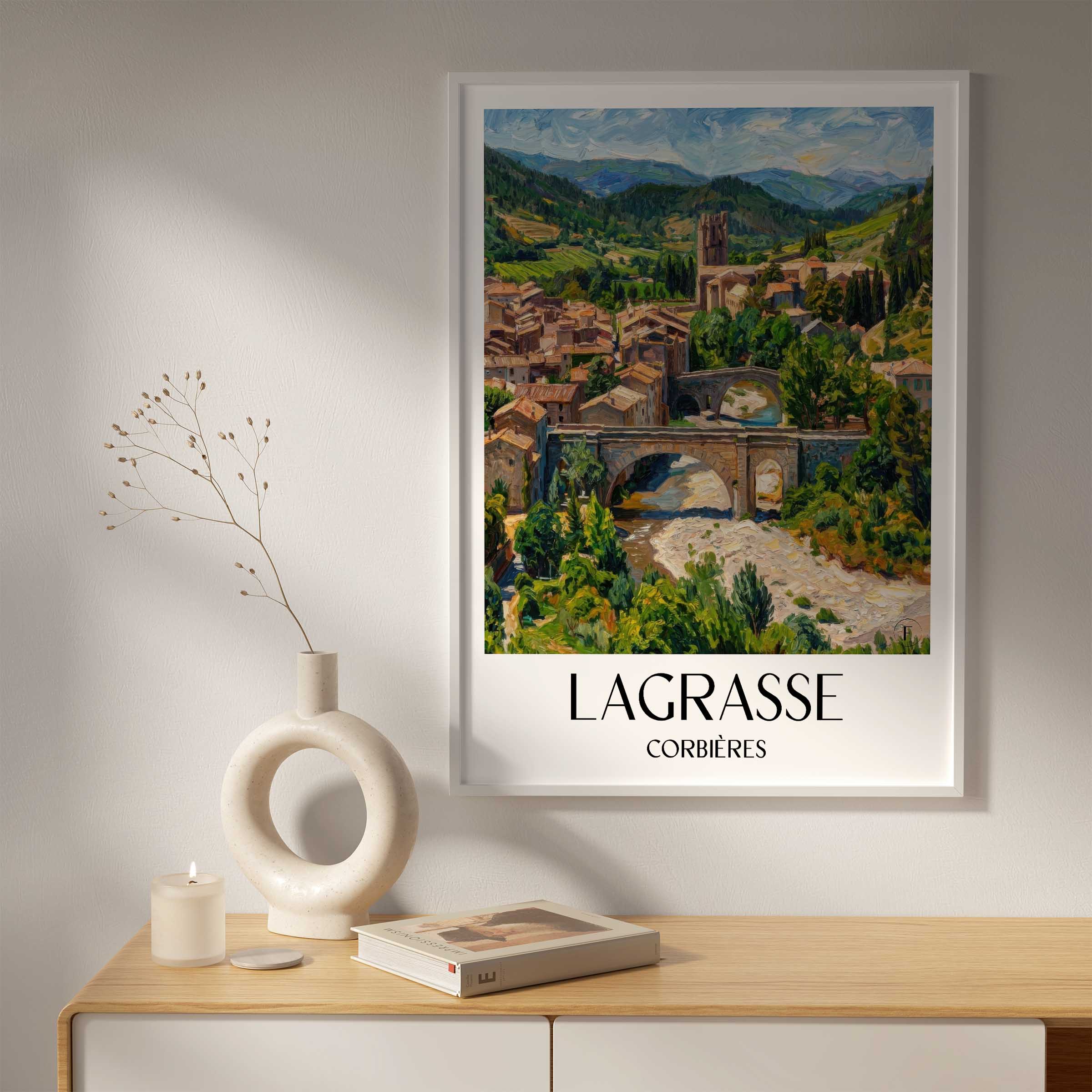 lagrasse--corbières-frankreich-poster-oil-painting-oelgemaelde