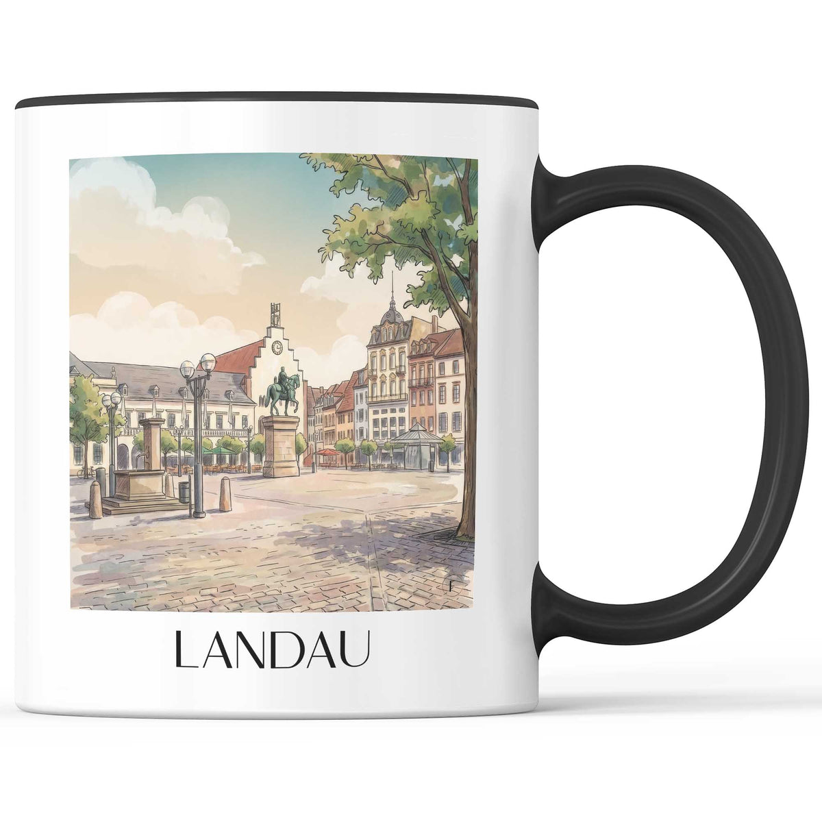 Landau Kaffeebecher - Pfalz - Deutschland Becher - Kaffeetasse im Aquarell Stil - favplace