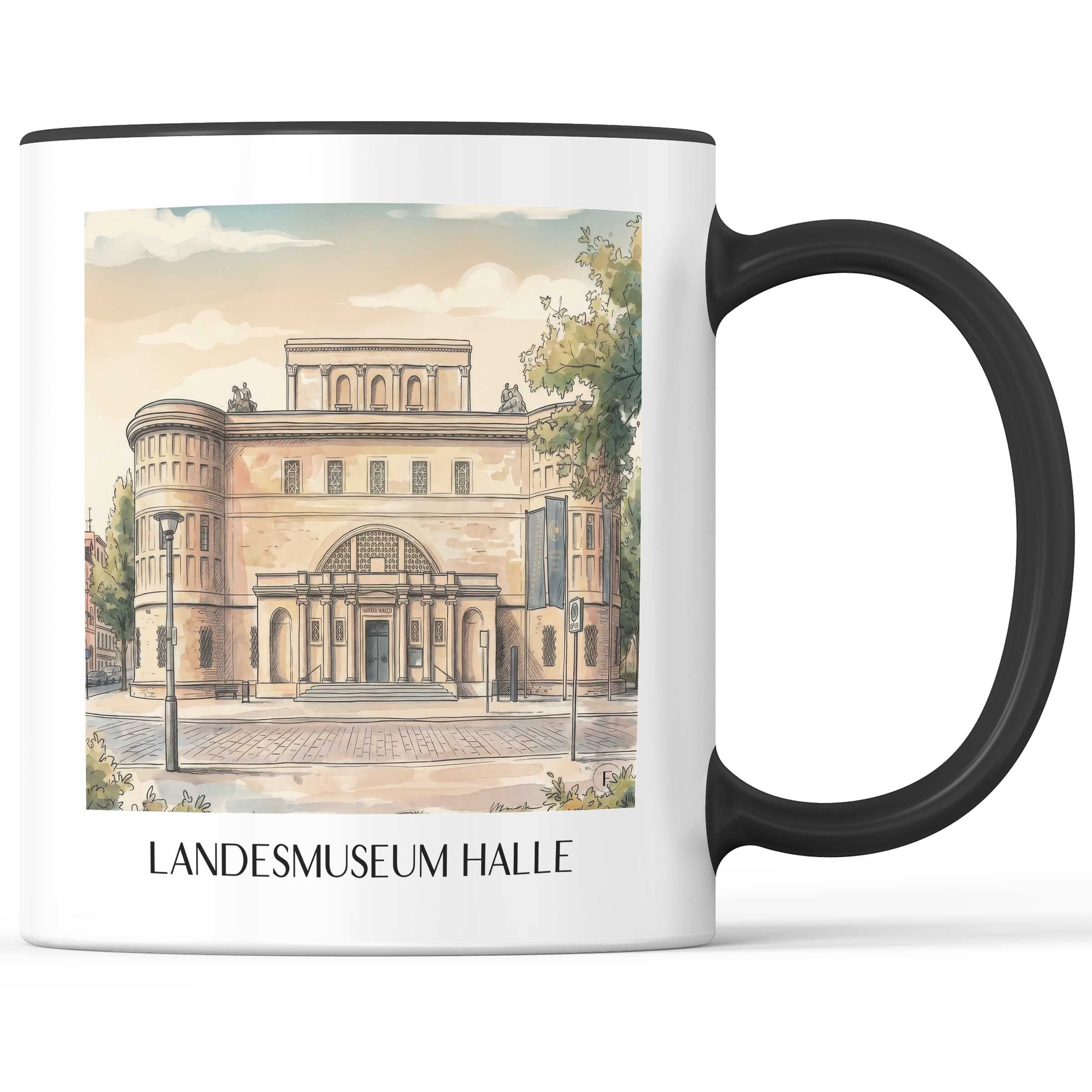 landesmuseum-halle-deutschland-kaffeebecher-aquarell