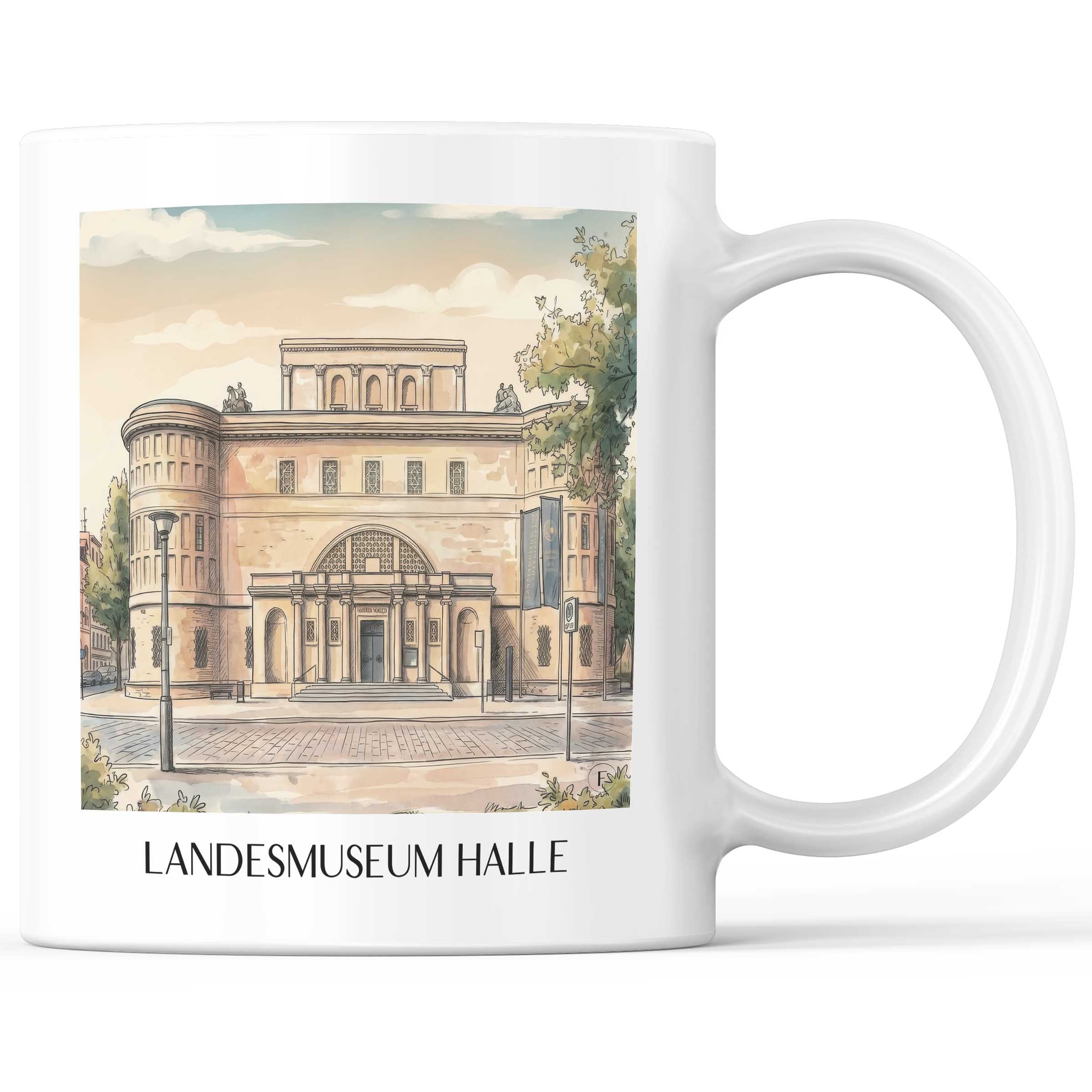 landesmuseum-halle-deutschland-kaffeebecher-aquarell