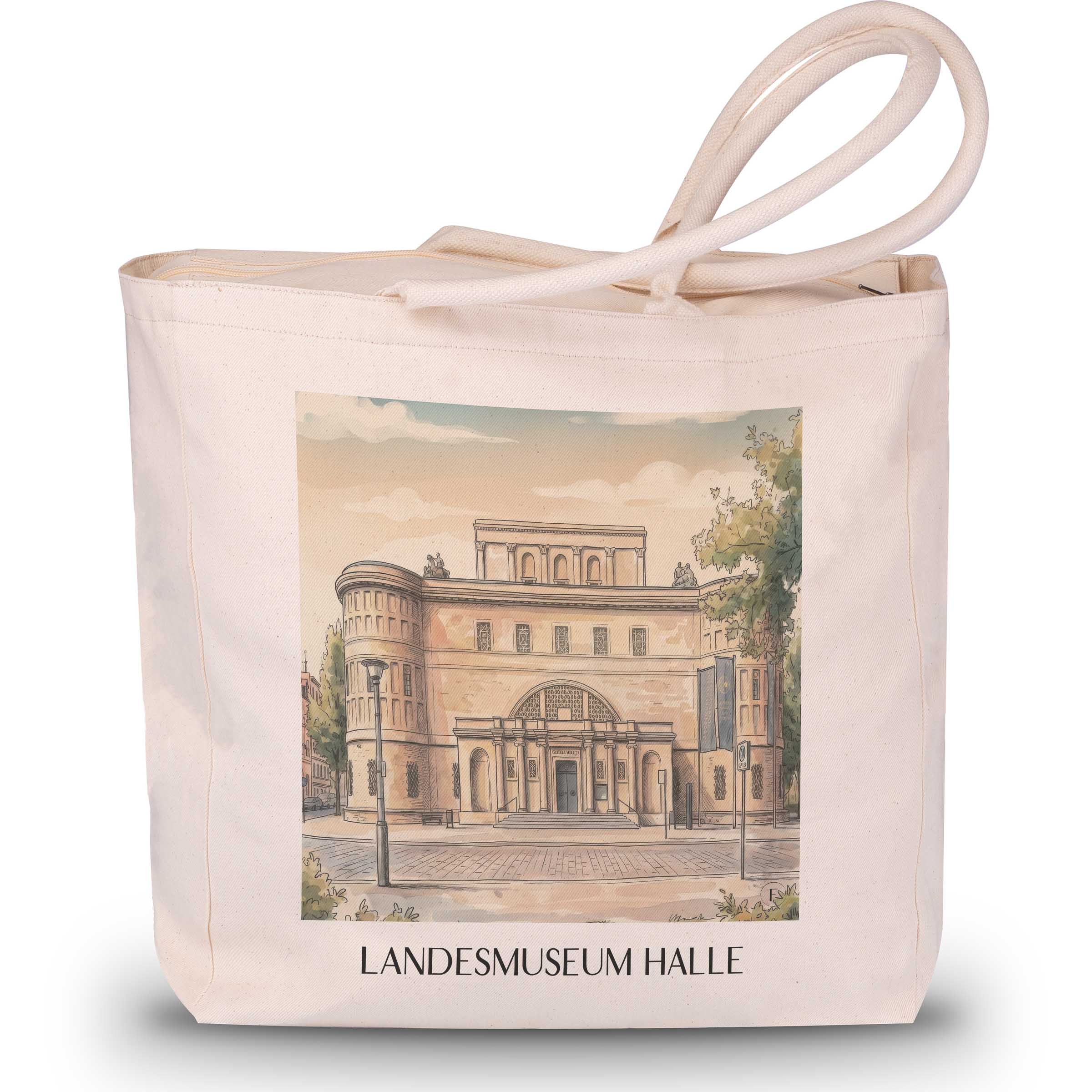 landesmuseum-halle-deutschland-einkaufstasche-aquarell