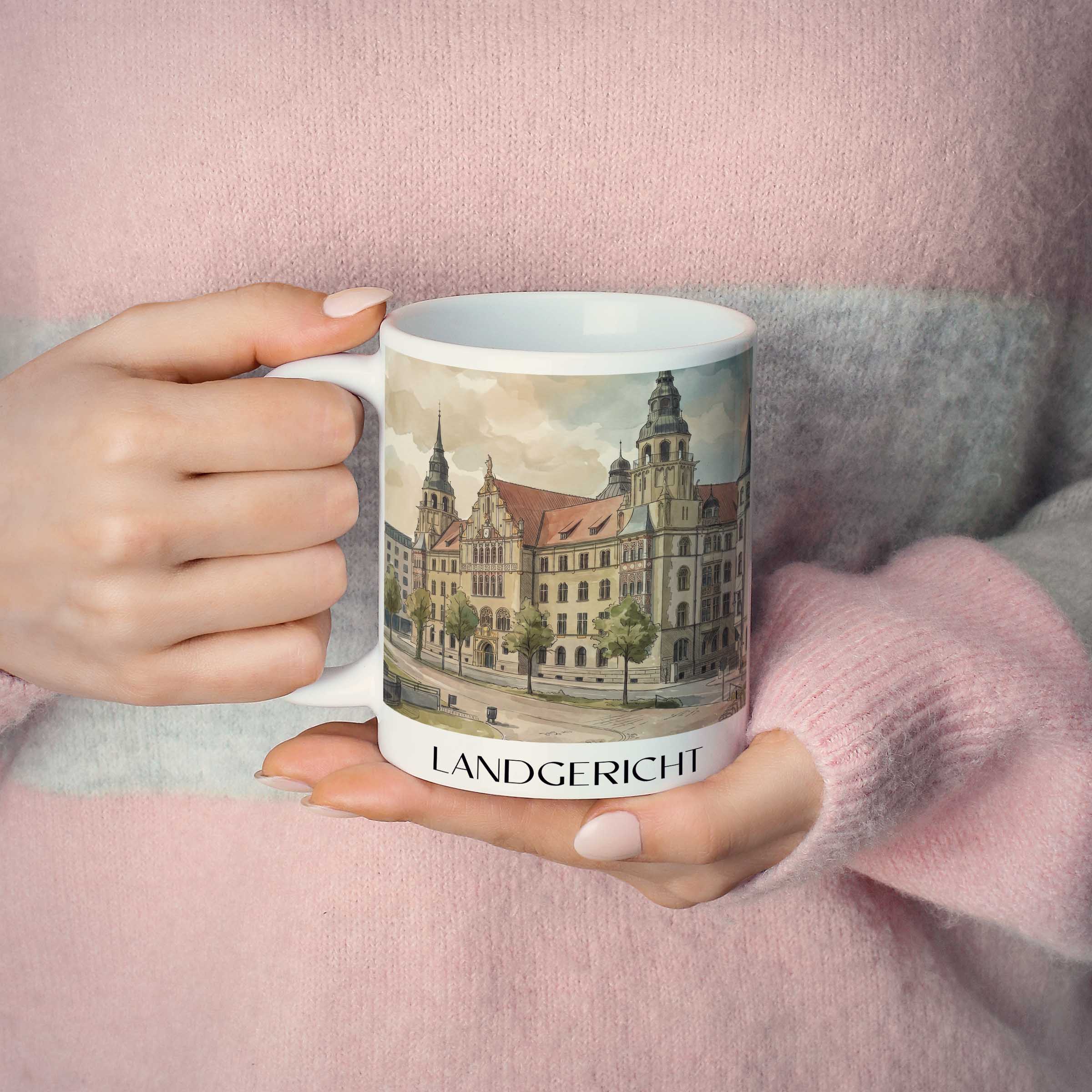 landgericht-halle-deutschland-kaffeebecher-aquarell