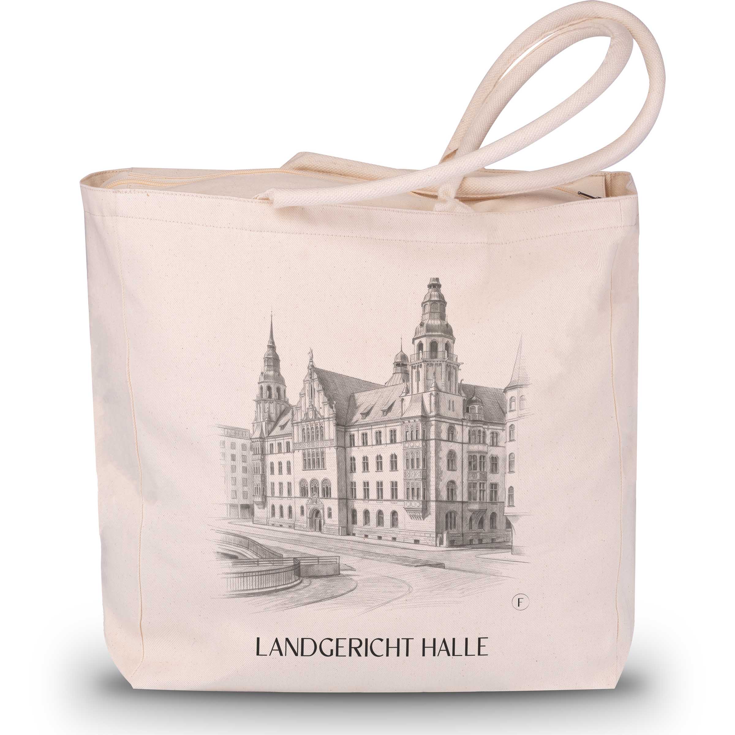 landgericht-halle-deutschland-einkaufstasche-bleistift-zeichnung-drawing