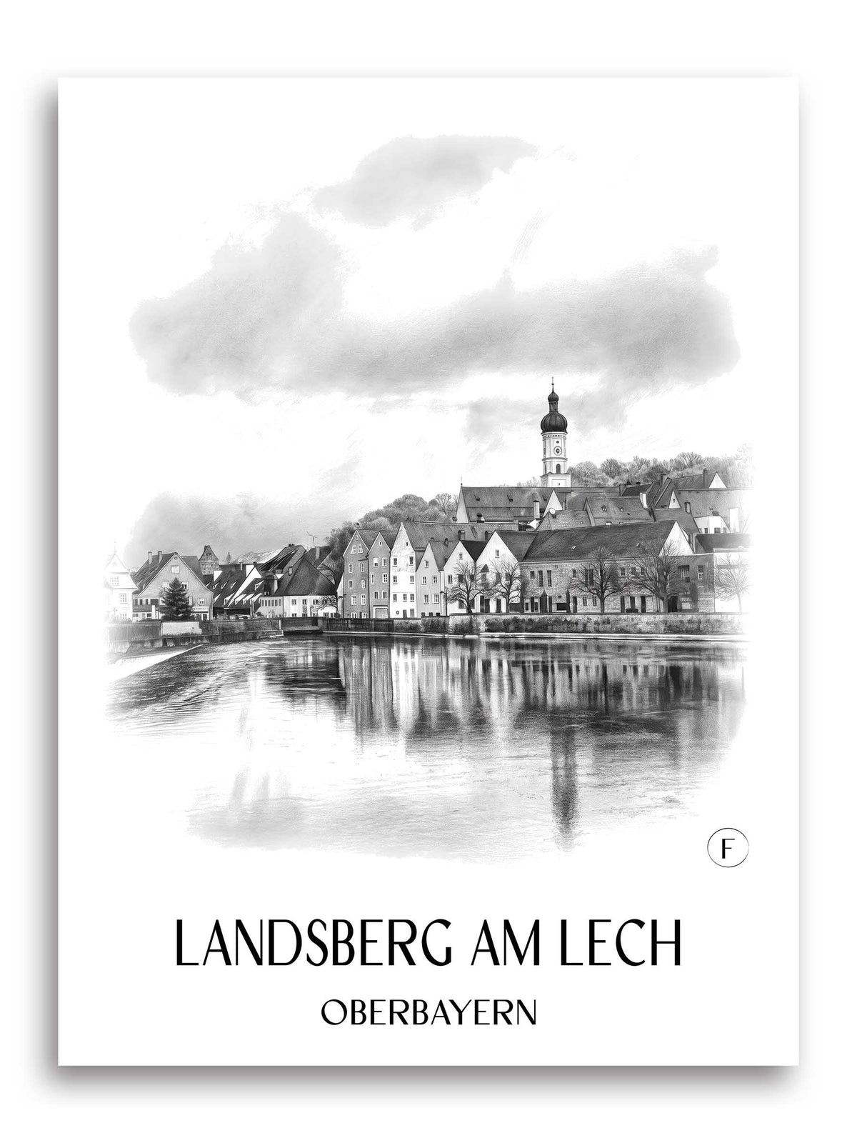 landsberg-am-lech-oberbayern-deutschland-poster-bleistift-zeichnung-drawing