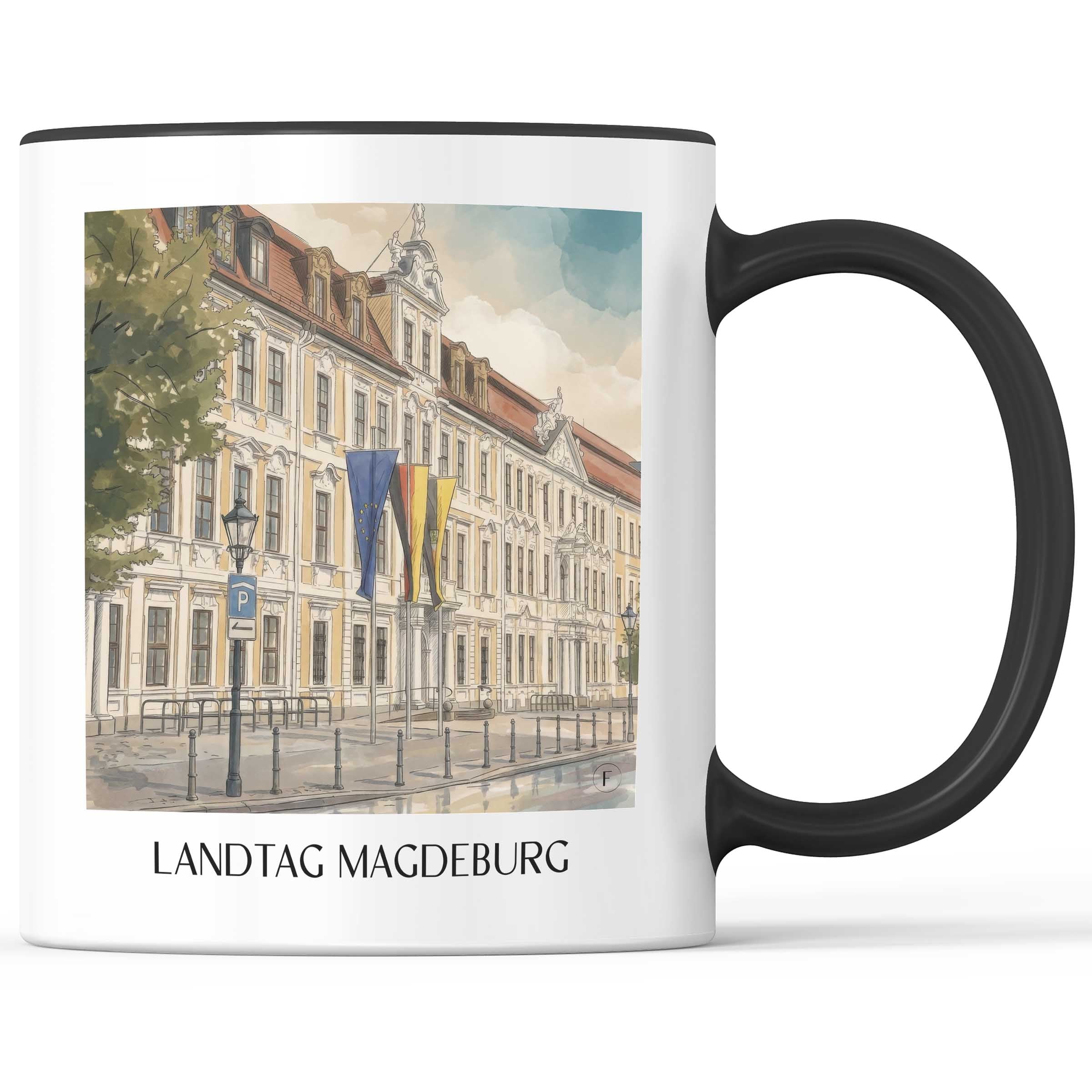 landtag-magdeburg-deutschland-kaffeebecher-aquarell