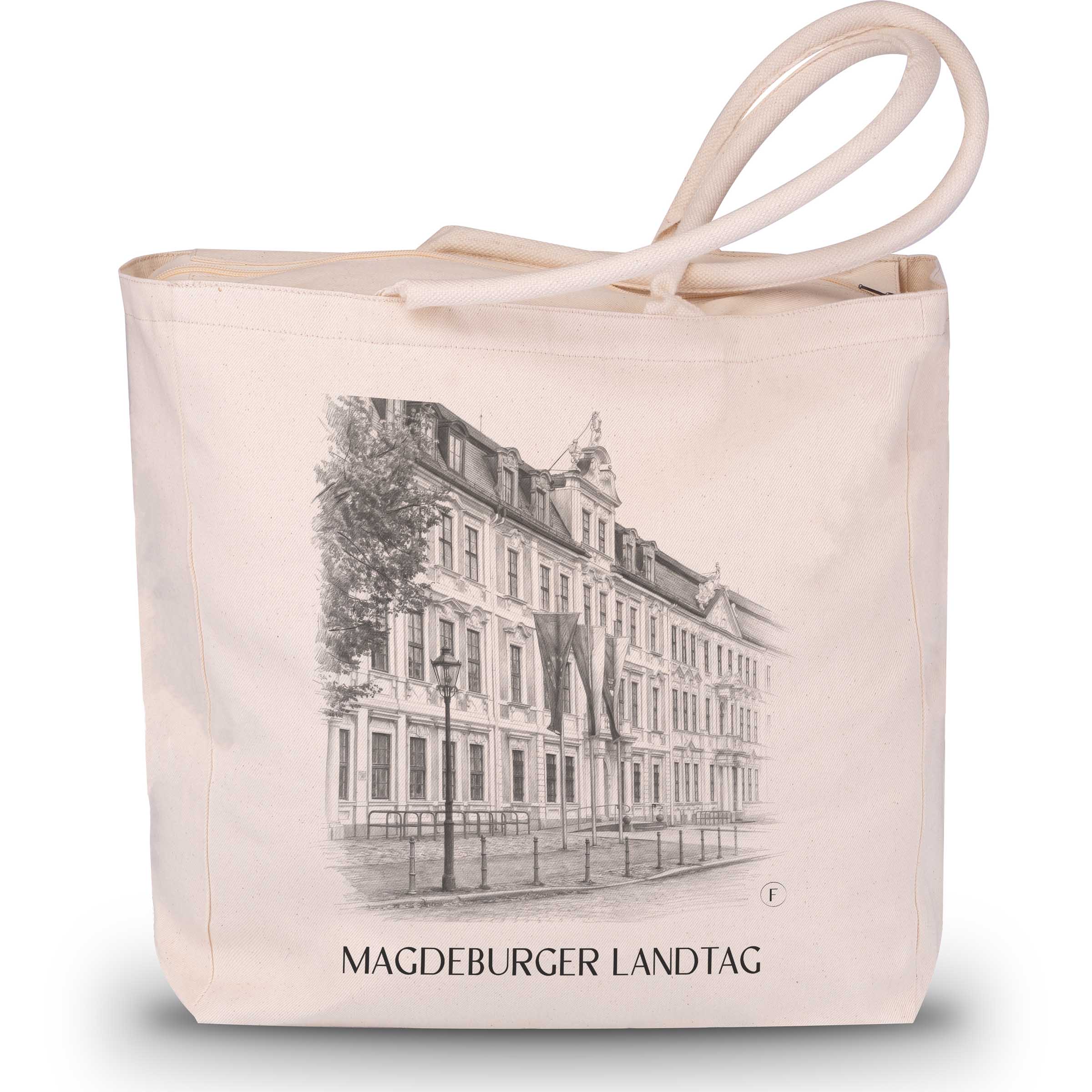 landtag-magdeburg-deutschland-einkaufstasche-bleistift-zeichnung-drawing