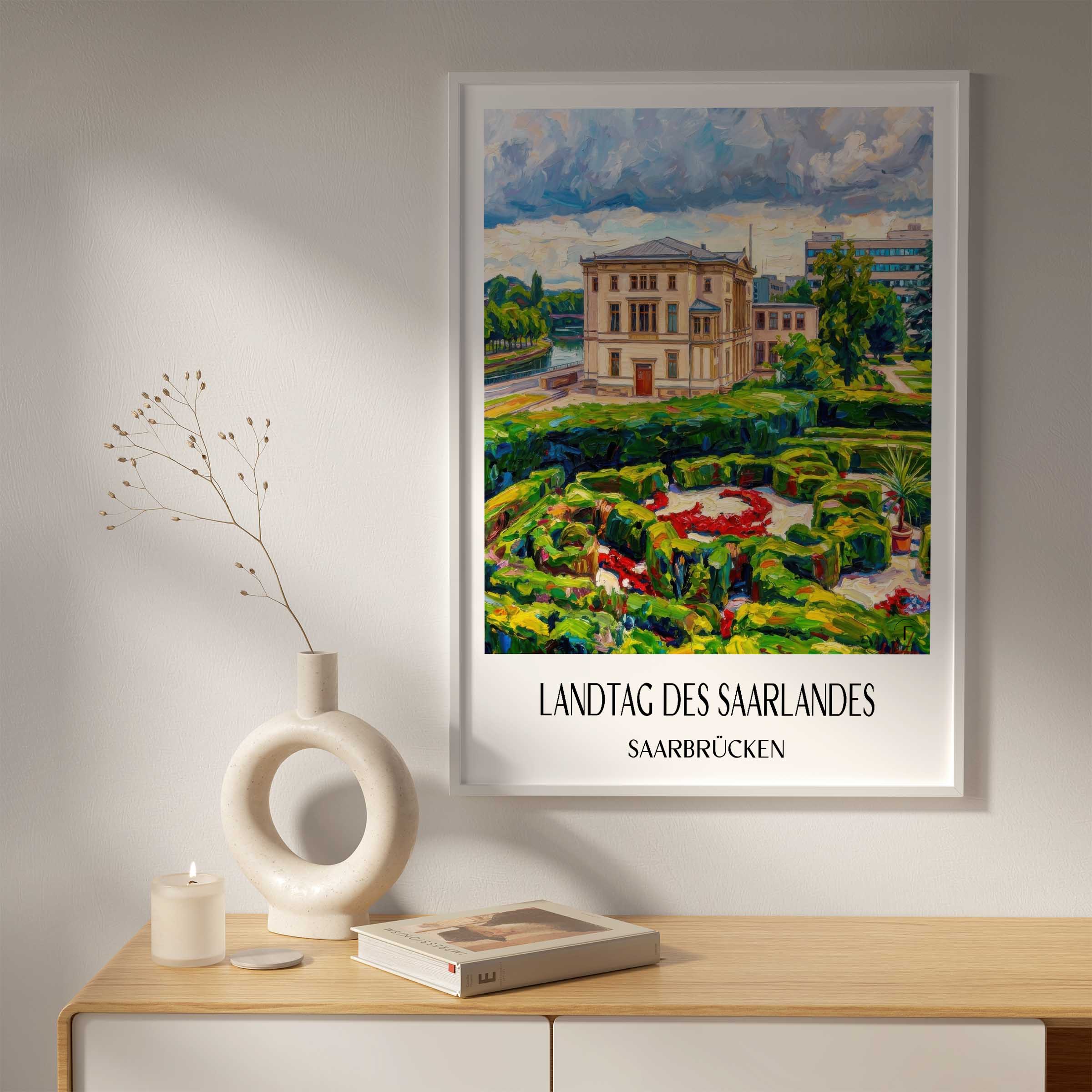 landtag-des-saarlandes-saarbrücken-deutschland-poster-oil-painting-oelgemaelde