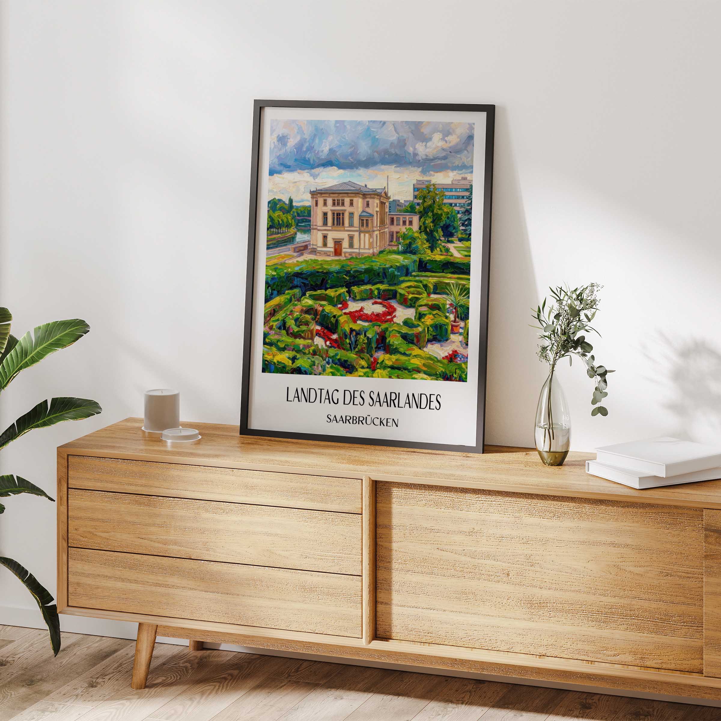 landtag-des-saarlandes-saarbrücken-deutschland-poster-oil-painting-oelgemaelde