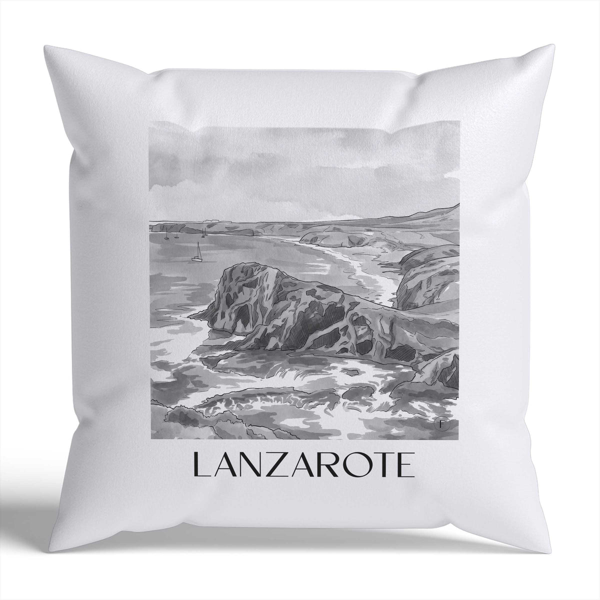 lanzarote-spanien-spanien-kissenbezug-aquarell-schwarz-weiss